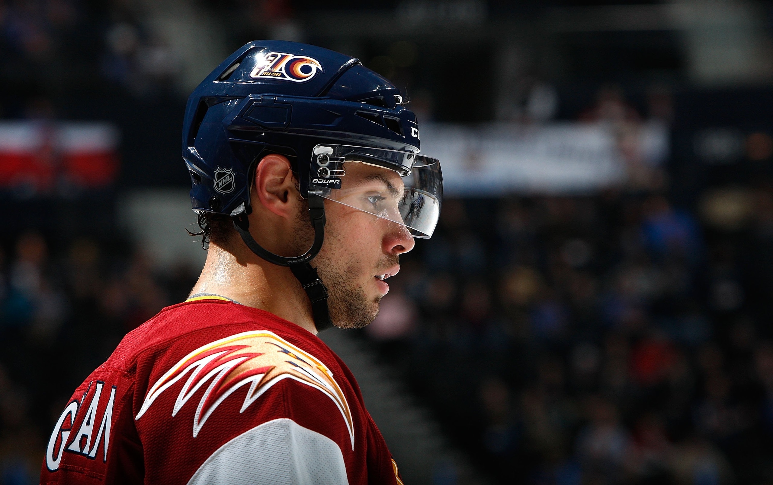 ATLANTA - JANUARY 14:  Zach Bogosian #4 of the Atlanta Thrashers against the Buffalo Sabres at Philips Arena on January 14, 2010 in Atlanta, Georgia.  (Photo by Kevin C. Cox/Getty Images)