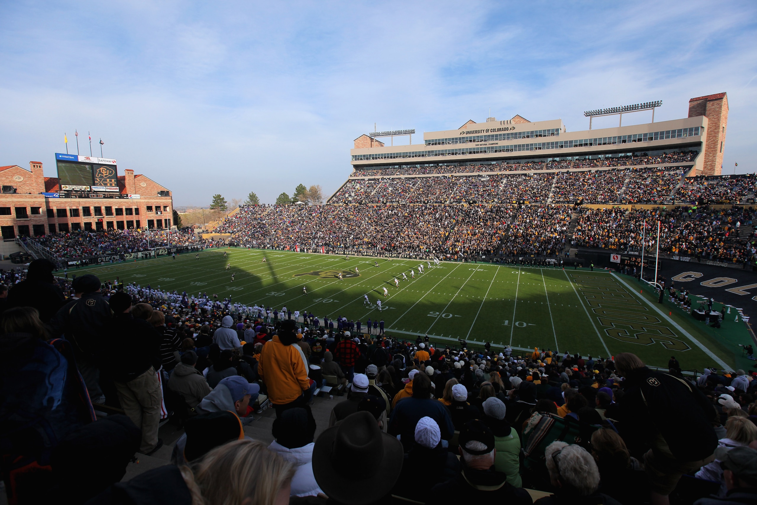 BOULDER, CO - NOVEMBER 20:  A general view of the stadium as the Colorado Buffaloes face the Kansas State Wildcats at Folsom Field on November 20, 2010 in Boulder, Colorado. Colorado defeated Kansas State 44-36.  (Photo by Doug Pensinger/Getty Images)