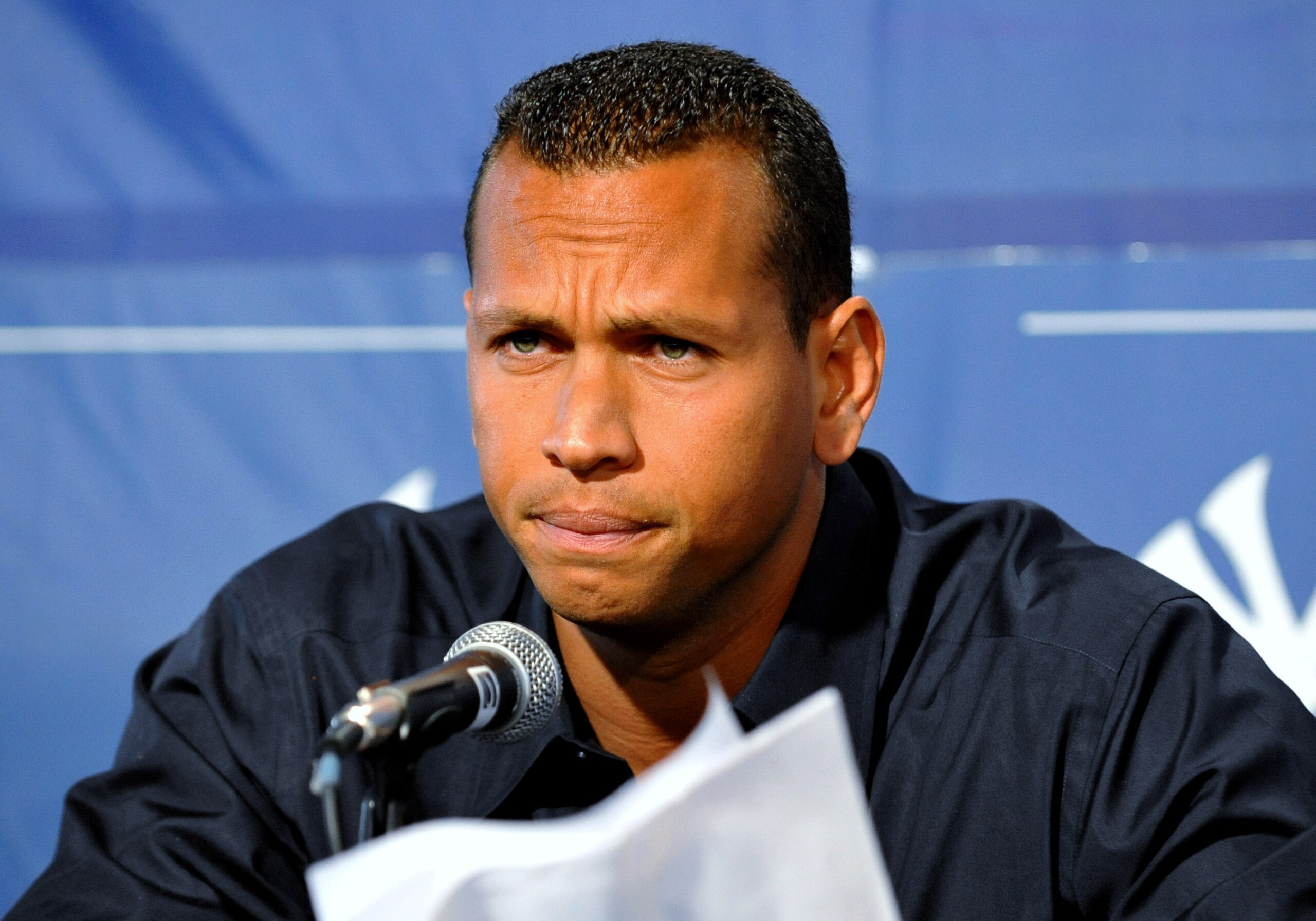 TAMPA - FEBRUARY 17: Infielder Alex Rodriguez of the New York Yankees talks during a press conference February 17, 2008 at the George M. Steinbrenner Field in Tampa, Florida. The Yankees third baseman admitted to taking a substance known as 'boli' acquire