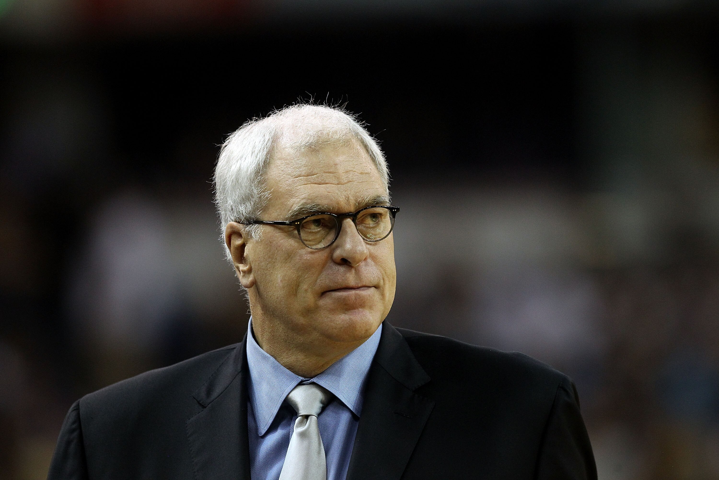 SACRAMENTO, CA - NOVEMBER 03:  Head coach Phil Jackson of the Los Angeles Lakers coaches his team against the Sacramento Kings at ARCO Arena on November 3, 2010 in Sacramento, California.  NOTE TO USER: User expressly acknowledges and agrees that, by down