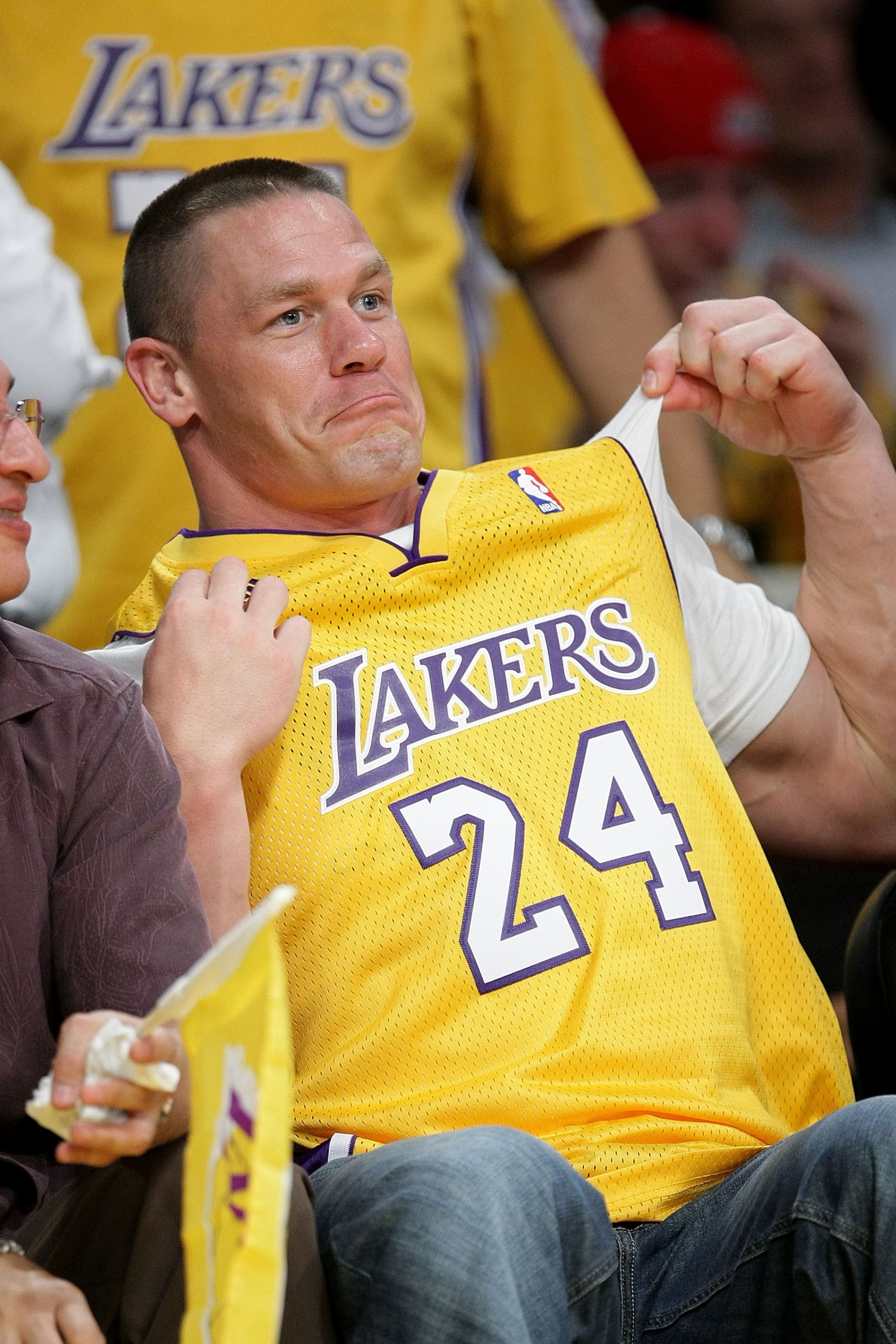 LOS ANGELES, CA - MAY 21:  John Cena attends Game Two of the Western Conference Finals during the 2009 NBA Playoffs between the Los Angeles Lakers and the Denver Nuggets at Staples Center on May 21, 2009 in Los Angeles, California.  (Photo by Noel Vasquez