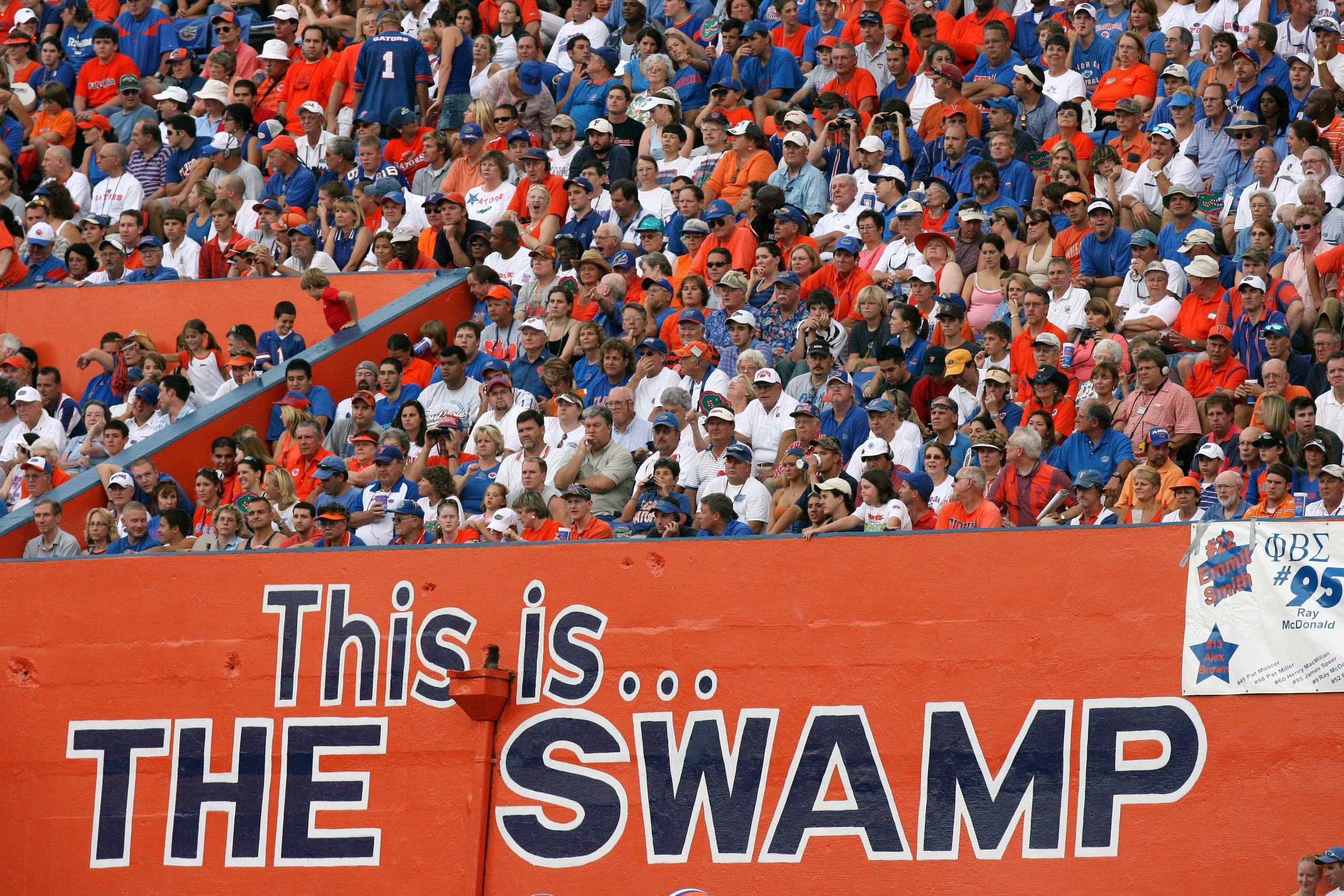 GAINESVILLE, FL - SEPTEMBER 2:  University of Florida Gators fans watch the action during the game against the Southern Miss Golden Eagles at Ben Hill Griffin Stadium on September 2, 2006 in Gainesville, Florida.  The Gators defeated the Eagles 34-7.  (Ph