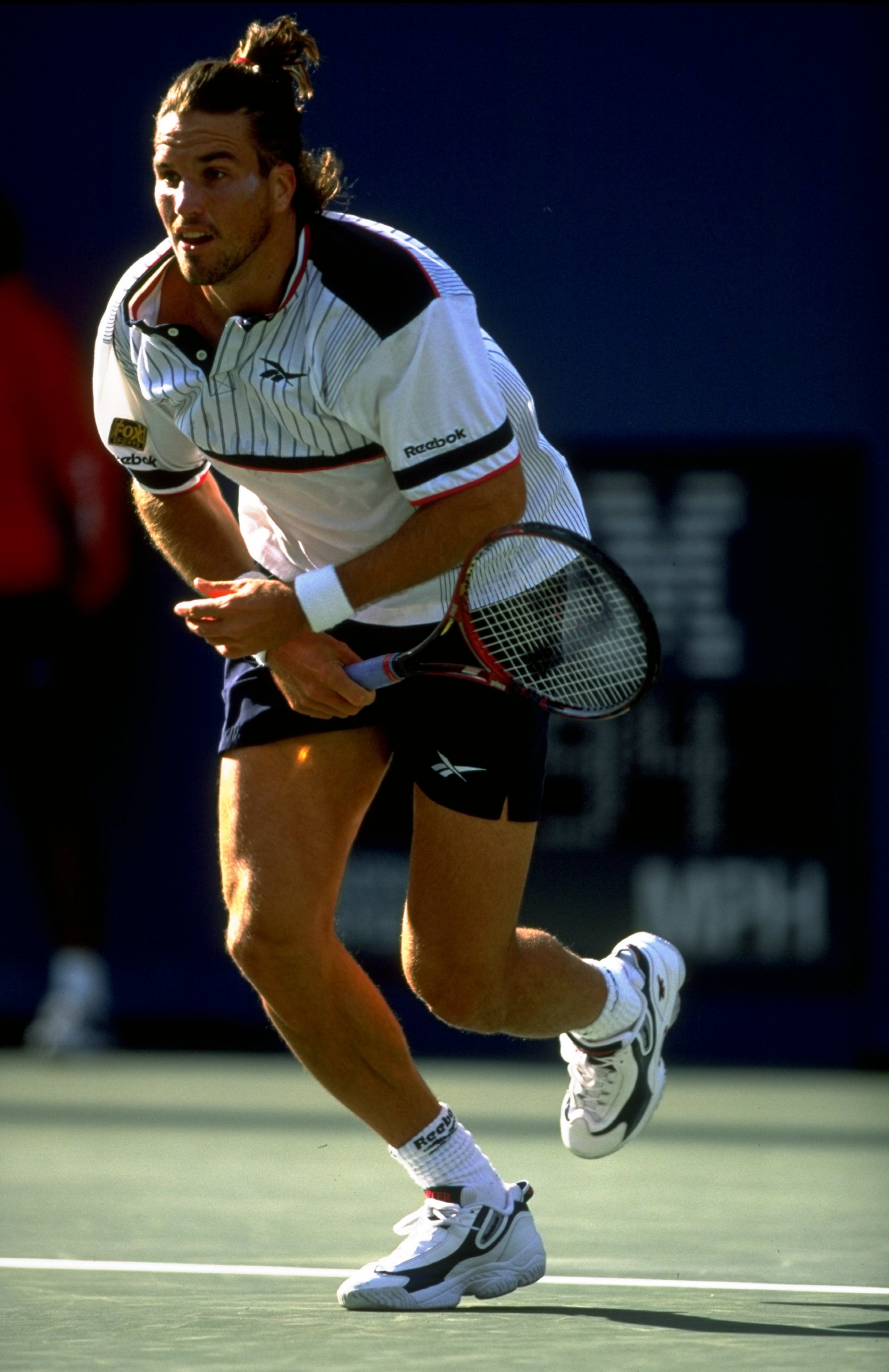 9 Sep 1998:  Patrick Rafter of Australia in action at the US Open at Flushing Meadow in New York, America. \ Mandatory Credit: Al Bello /Allsport