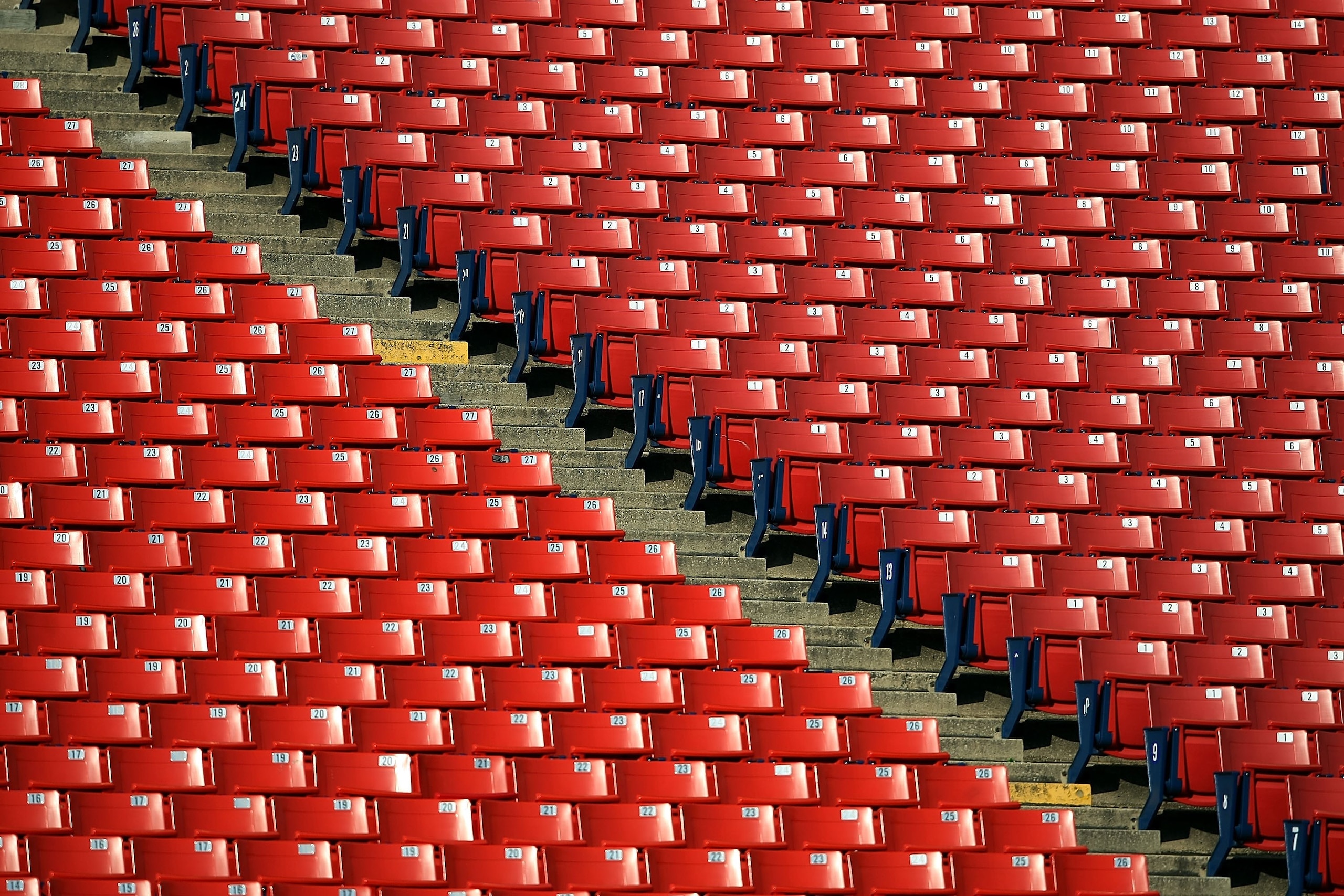 EAST RUTHERFORD, NJ - AUGUST 14:  Empty grandstands are seen  prior to the game between the St. Louis Rams and the New York Jets at Giants Stadium on August 14, 2009  in East Rutherford, New Jersey.  (Photo by Nick Laham/Getty Images)