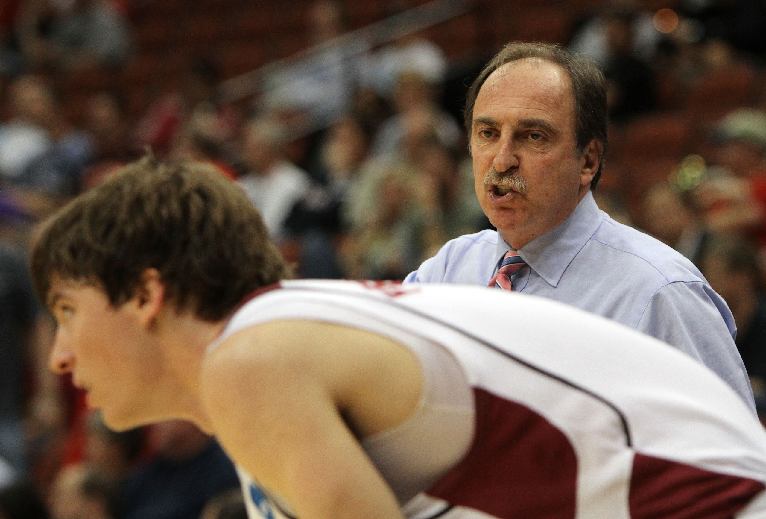 JACKSONVILLE, FL - MARCH 19: Head coach Fran Dunphy of the Temple Owls talks to Juan Fernandez #4 while taking on the Cornell Big Red during the first round of the 2010 NCAA men's basketball tournament at Jacksonville Veteran's Memorial Arena on March 19 JACKSONVILLE, FL - MARCH 19: Head coach Fran Dunphy of the Temple Owls talks to Juan Fernandez #4 while taking on the Cornell Big Red during the first round of the 2010 NCAA men's basketball tournament at Jacksonville Veteran's Memorial Arena on March 19