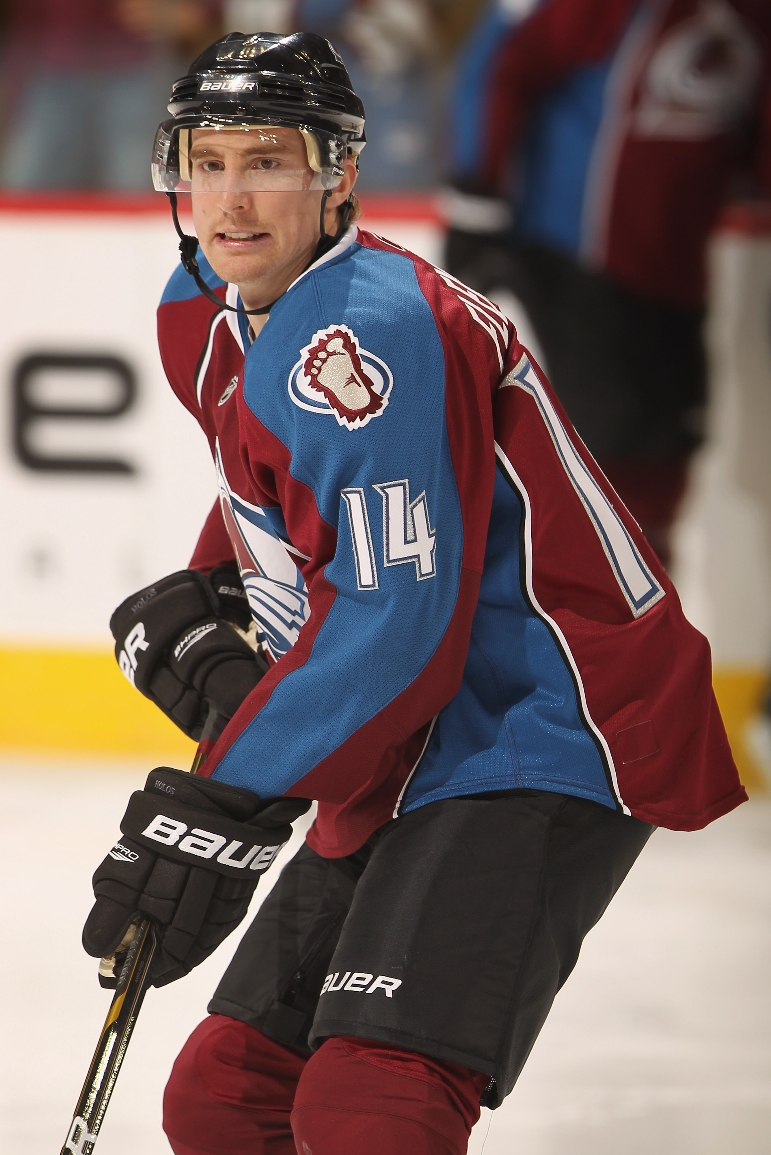 DENVER - DECEMBER 23:  Tomas Fleischmann #14 of the Colorado Avalanche warms up prior to facing the Minnesota Wild at the Pepsi Center on December 23, 2010 in Denver, Colorado. The Wild defeated the Avalanche 3-1.  (Photo by Doug Pensinger/Getty Images)