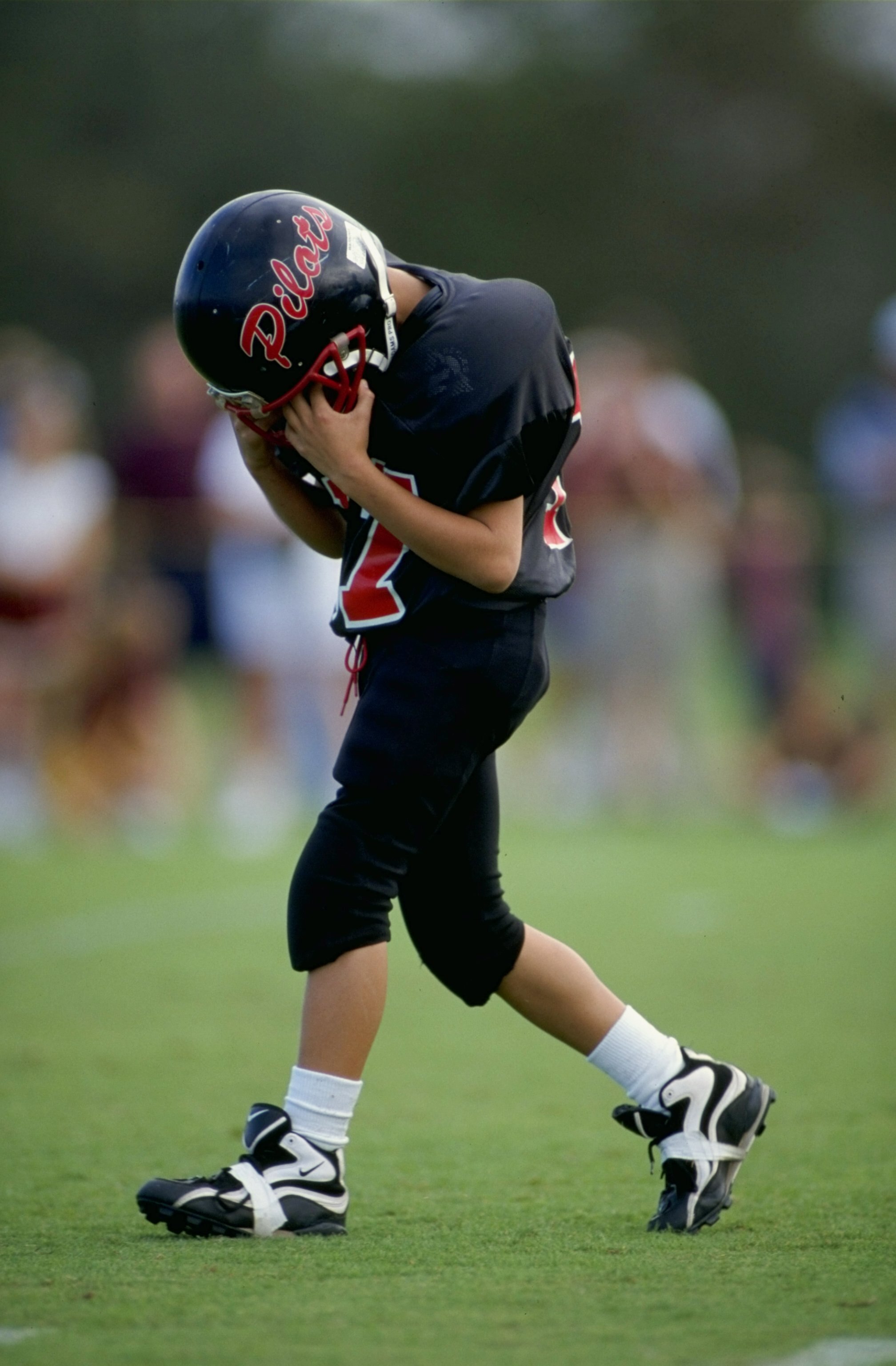 9 Dec 1998:  General view of a player from Wilmington, California in action during the Pop Warner Pee Wee Football Super Bowl at Disney Wide World of Sports Complex in Orlando, Florida. Mandatory Credit: Scott Halleran  /Allsport