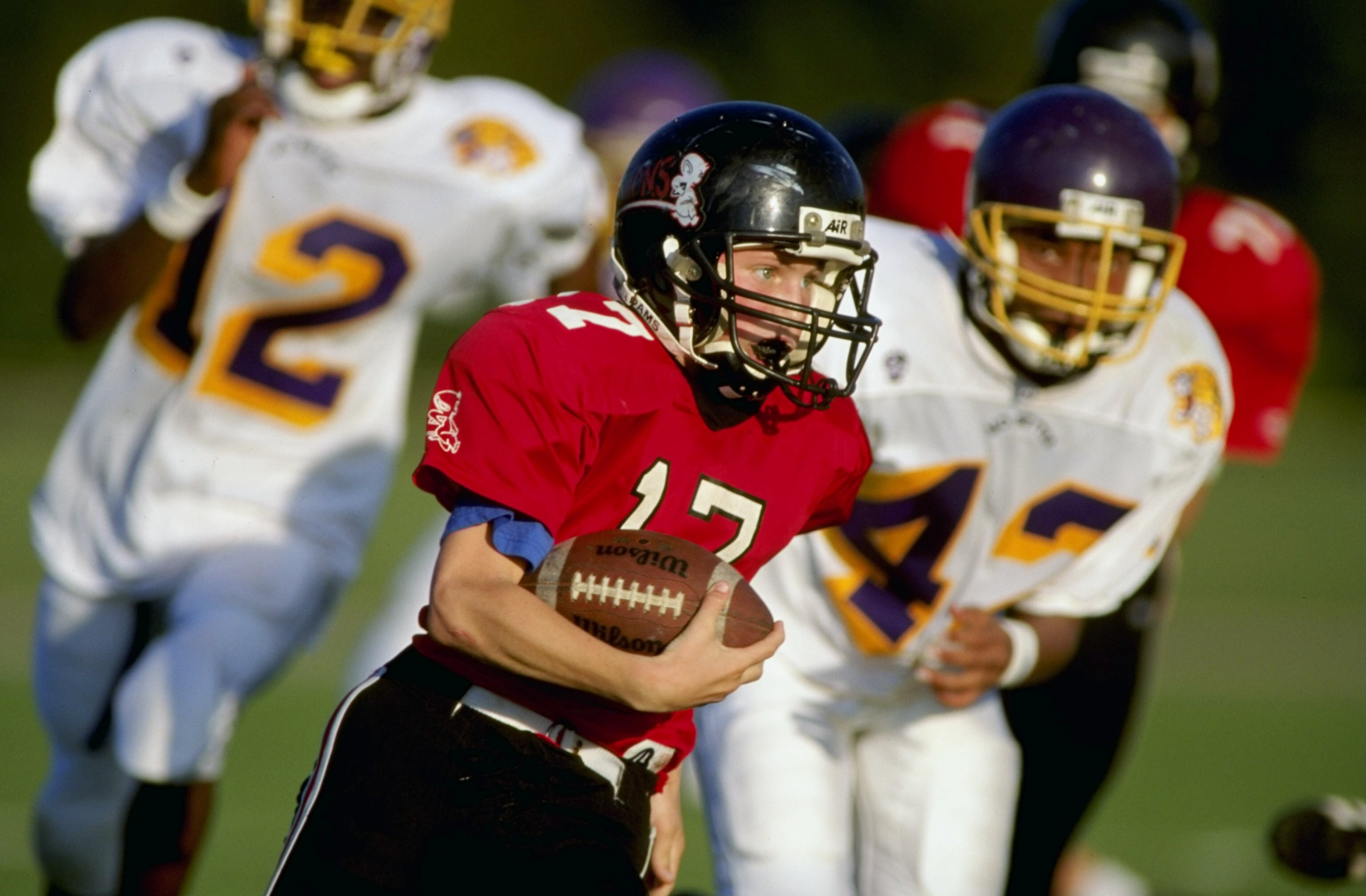 9 Dec 1998:  General view as players from Dallas, Texas and Derry, New Hampshire play during the Pop Warner Pee Wee Football Super Bowl at Disney Wide World of Sports Complex in Orlando, Florida. Mandatory Credit: Scott Halleran  /Allsport
