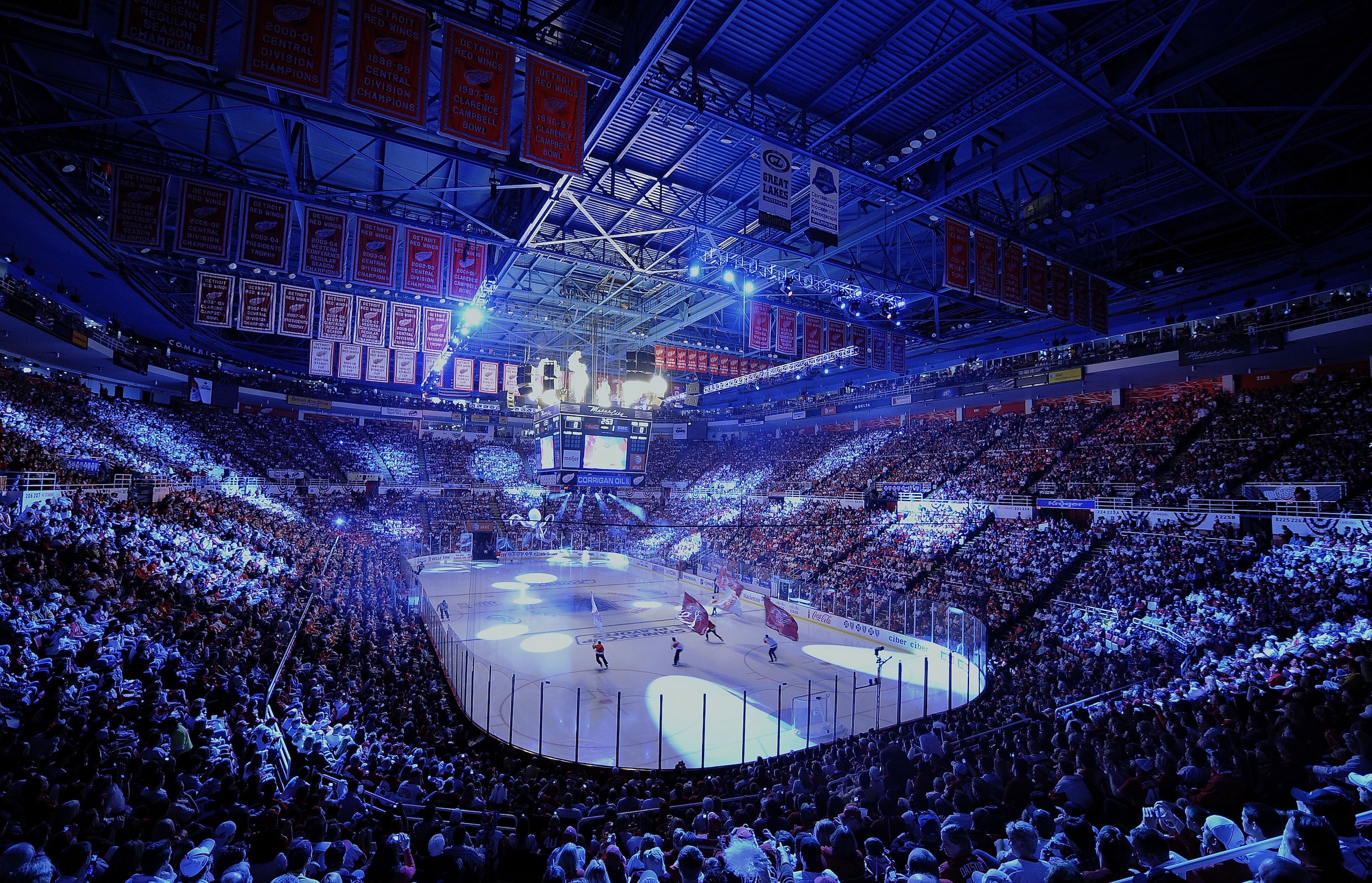 DETROIT - MAY 03: General view of Joe Lewis Arena prior to the Anaheim Ducks the Detroit Red Wings in Game Two of the Western Conference Semifinals of the 2009 NHL Stanley Cup Playoffs on May 3, 2009 at Joe Louis Arena in Detroit, Michigan.  (Photo by Gre