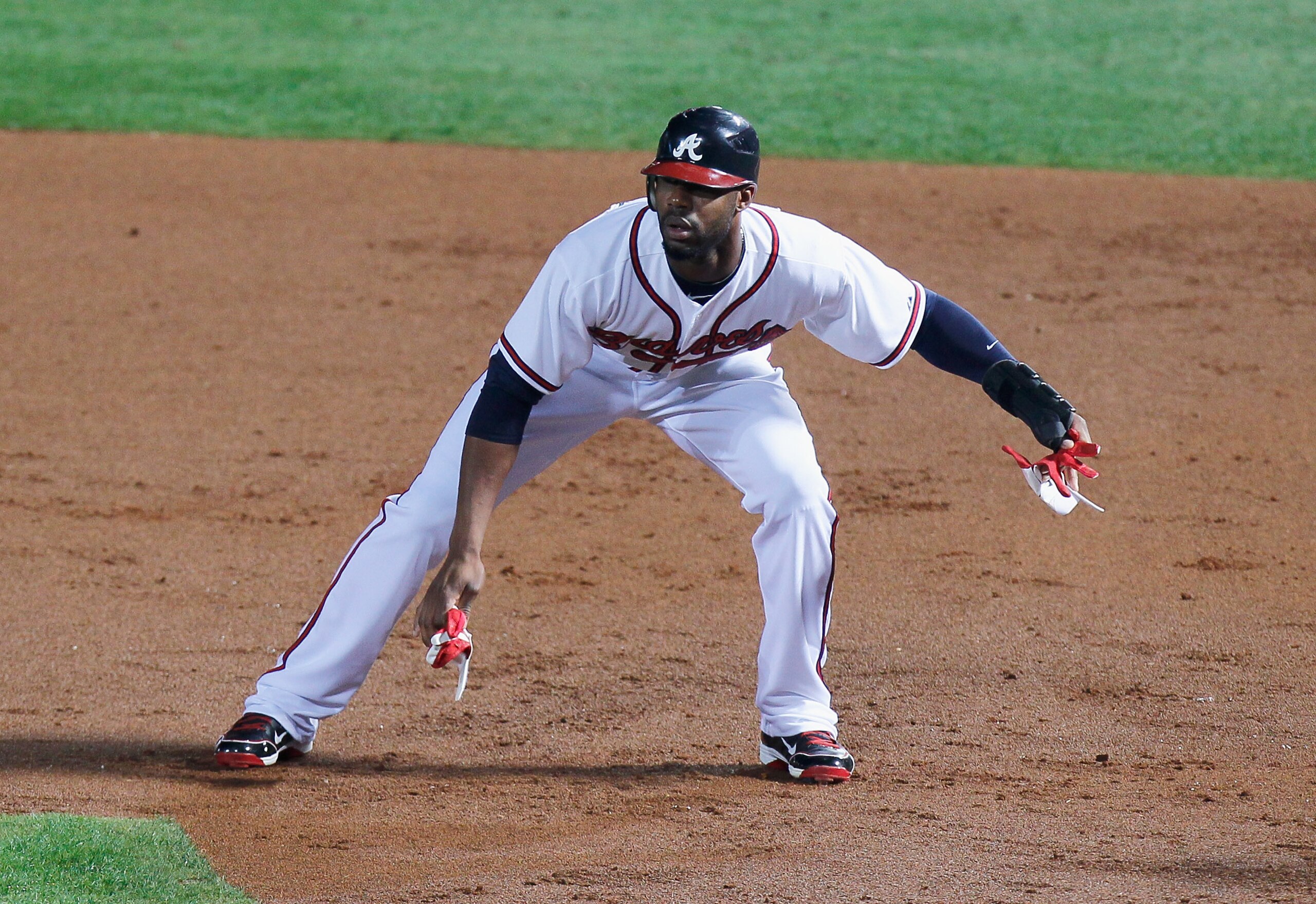 ATLANTA - OCTOBER 11:  Jason Heyward #22 of the Atlanta Braves against the San Francisco Giants during Game Four of the NLDS of the 2010 MLB Playoffs at Turner Field on October 11, 2010 in Atlanta, Georgia.  (Photo by Kevin C. Cox/Getty Images)
