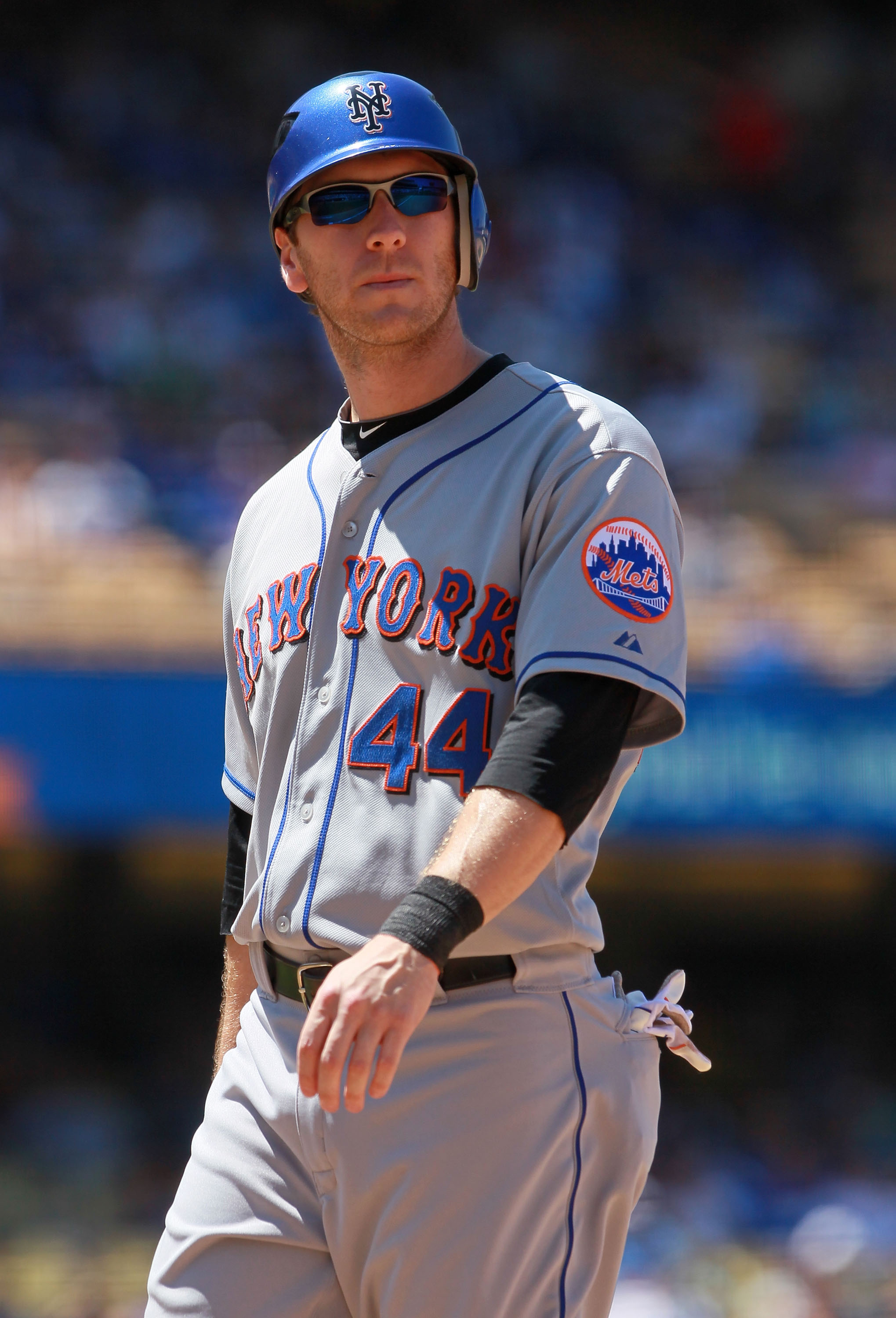 New York Mets outfielder Jason Bay #44 during a game against the