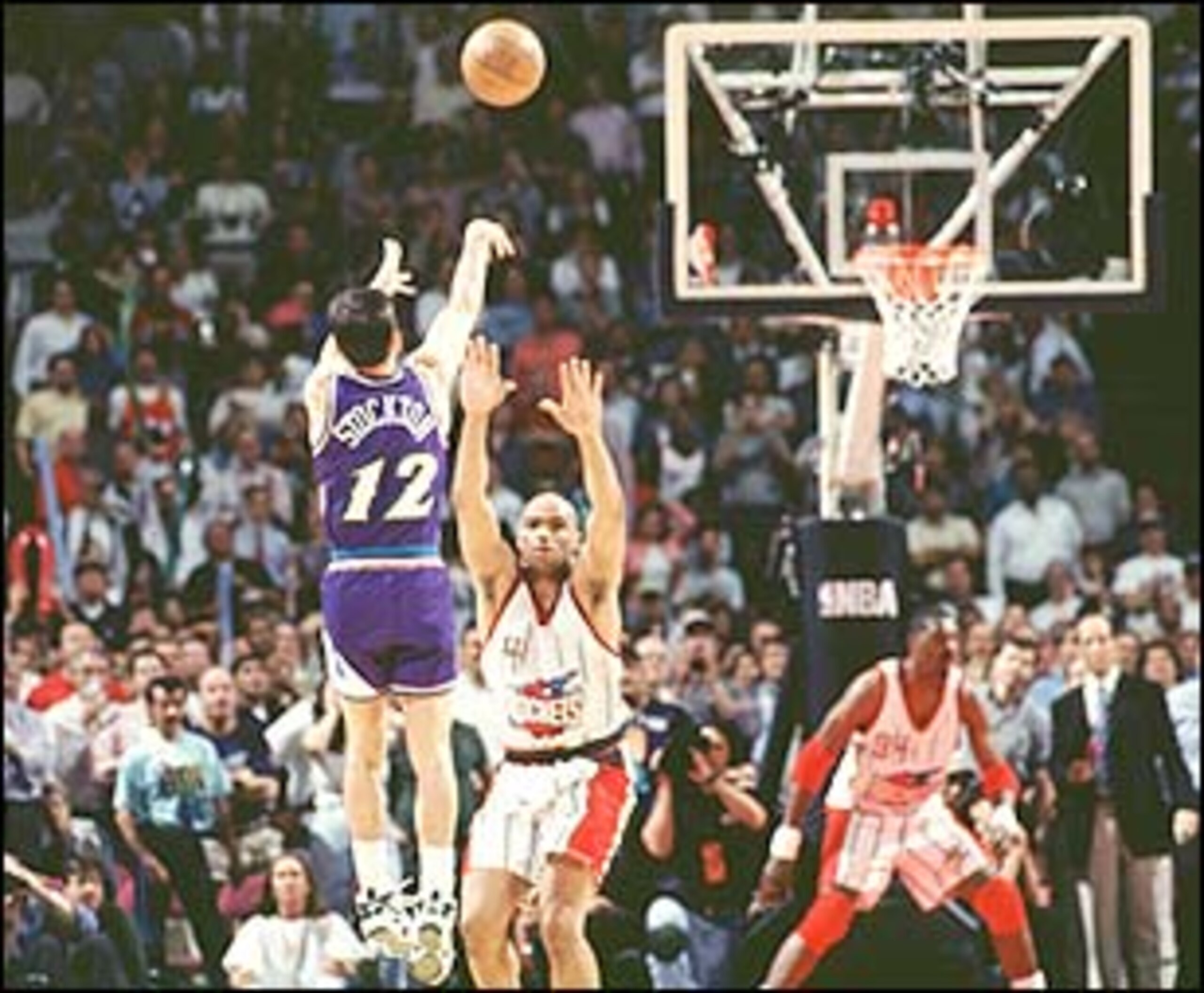 Stockton sent Coach Sloan to his 1st Finals in dramatic fashion.