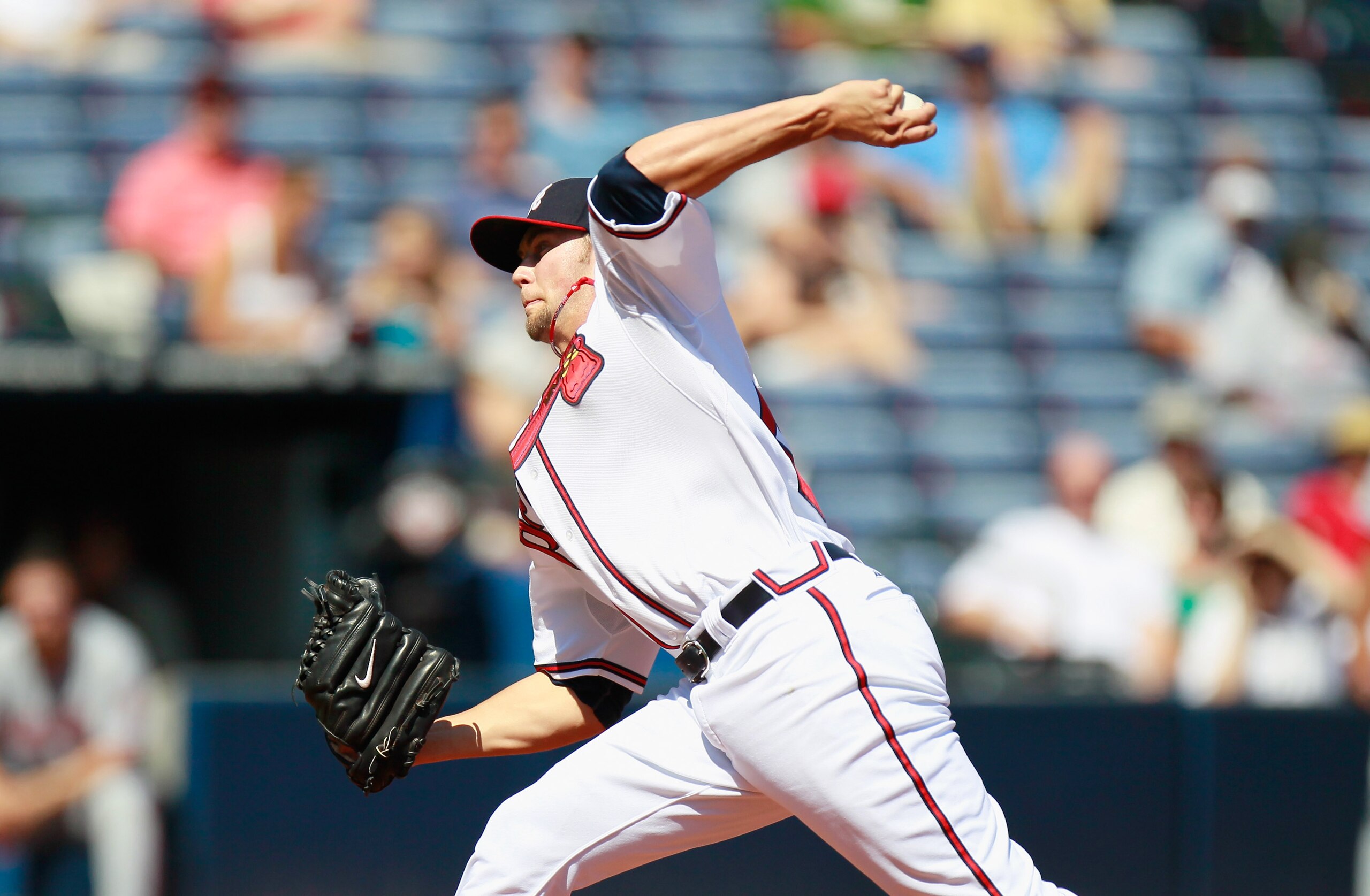 ATLANTA - SEPTEMBER 15:  Pitcher Mike Minor #56 of the Atlanta Braves against the Washington Nationals at Turner Field on September 15, 2010 in Atlanta, Georgia.  (Photo by Kevin C. Cox/Getty Images)