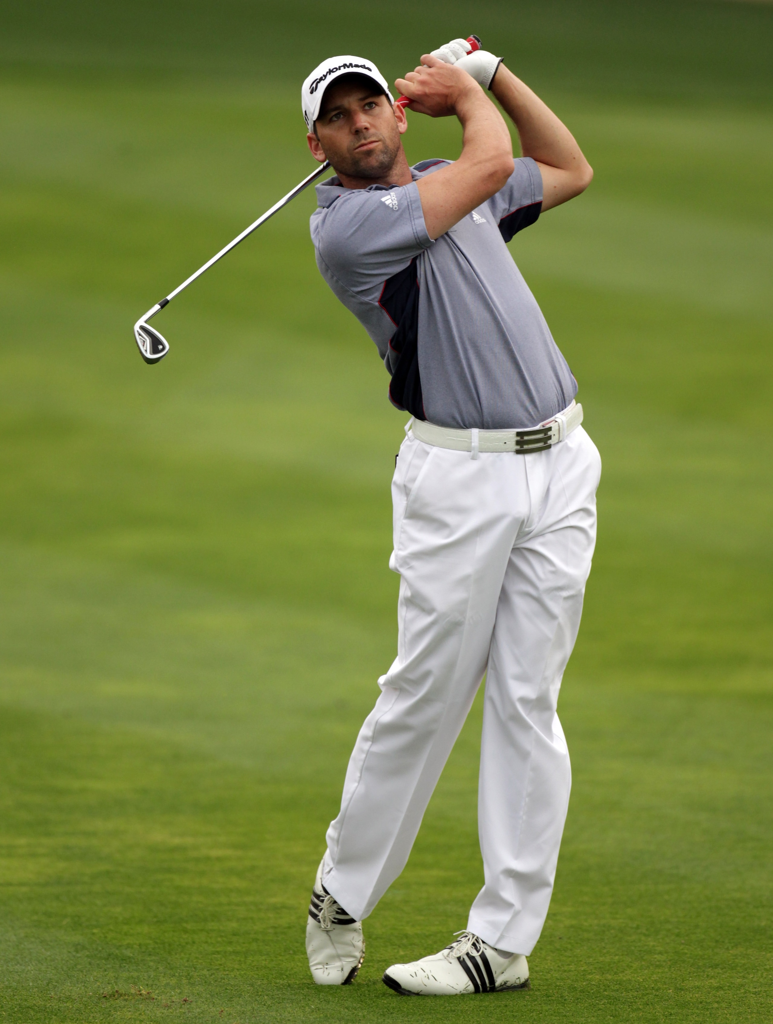 DUBAI, UNITED ARAB EMIRATES - FEBRUARY 09: Sergio Garcia of Spain during the pro-am event prior to the Omega Dubai Desert Classic on the Majlis course at the Emirates Golf Club on February 9, 2011 in Dubai, United Arab Emirates.  (Photo by Ross Kinnaird/G