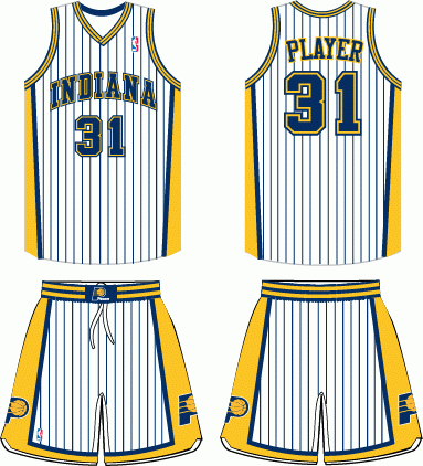 pacers red and gold uniform