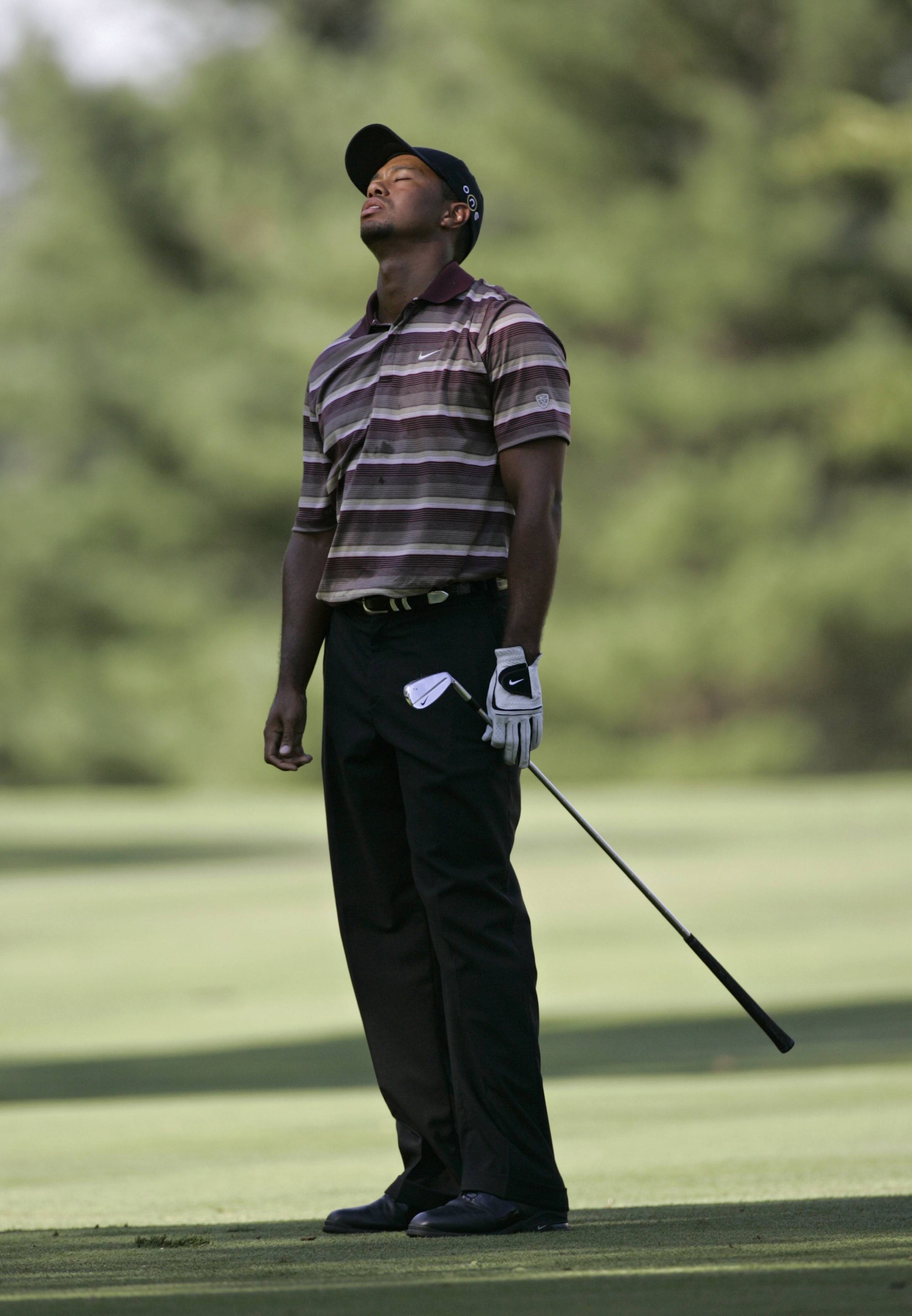 UNITED STATES - AUGUST 21: Tiger Woods of the United States on the 11th hole during the final round of the NEC Invitational at Firestone Country Club in Akron, Ohio on August 21, 2005. (Photo by Sam Greenwood/Getty Images) UNITED STATES - AUGUST 21: Tiger Woods of the United States on the 11th hole during the final round of the NEC Invitational at Firestone Country Club in Akron, Ohio on August 21, 2005. (Photo by Sam Greenwood/Getty Images)