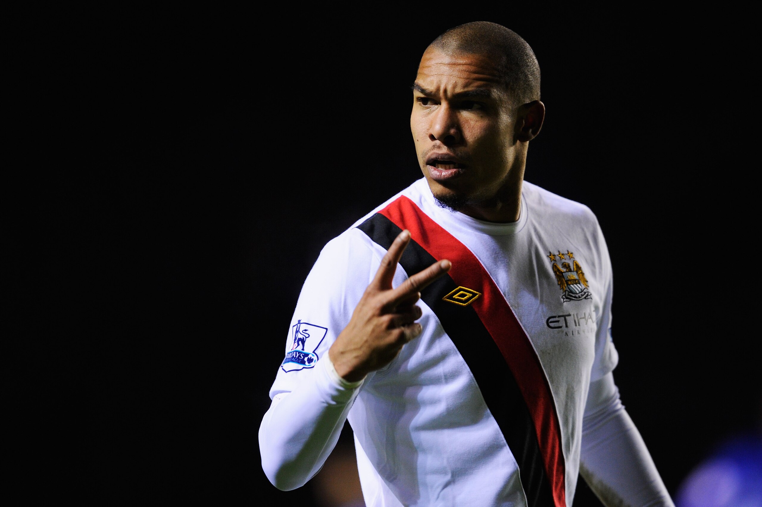 LEICESTER, UNITED KINGDOM - JANUARY 09:  Nigel De Jong of Manchester City reacts during the FA Cup sponsored by E.ON 3rd Round match between between Leicester City and Manchester City at Walkers Stadium on January 9, 2011 in Leicester, England.  (Photo by