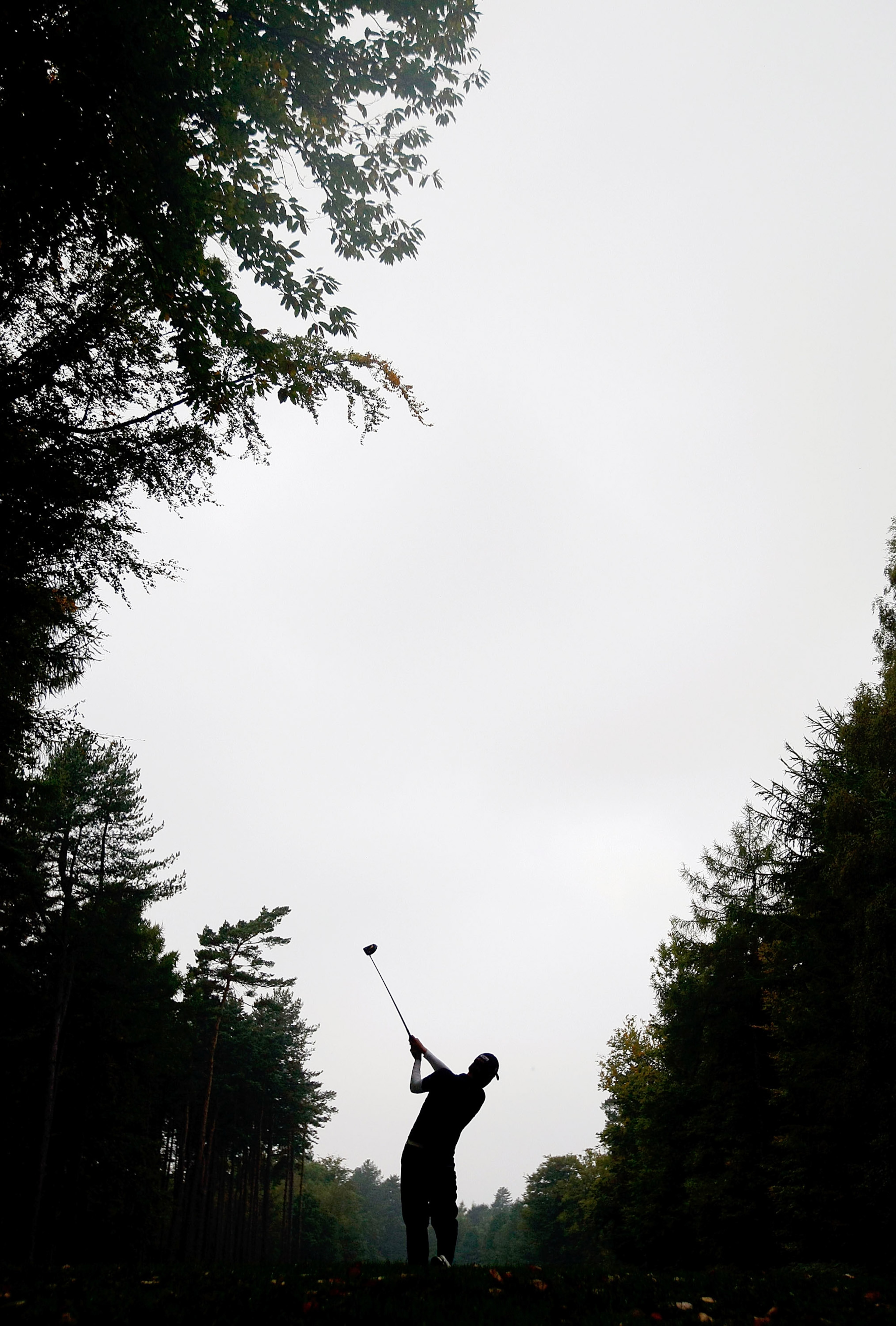 BRIGG, ENGLAND - OCTOBER 08: A player tees off during Day Three of the Skins PGA Fourball Championships Final at Forest Pines Hotel & Golf Resort on October 08, 2010 in Brigg, England. (Photo by Tom Dulat/Getty Images)