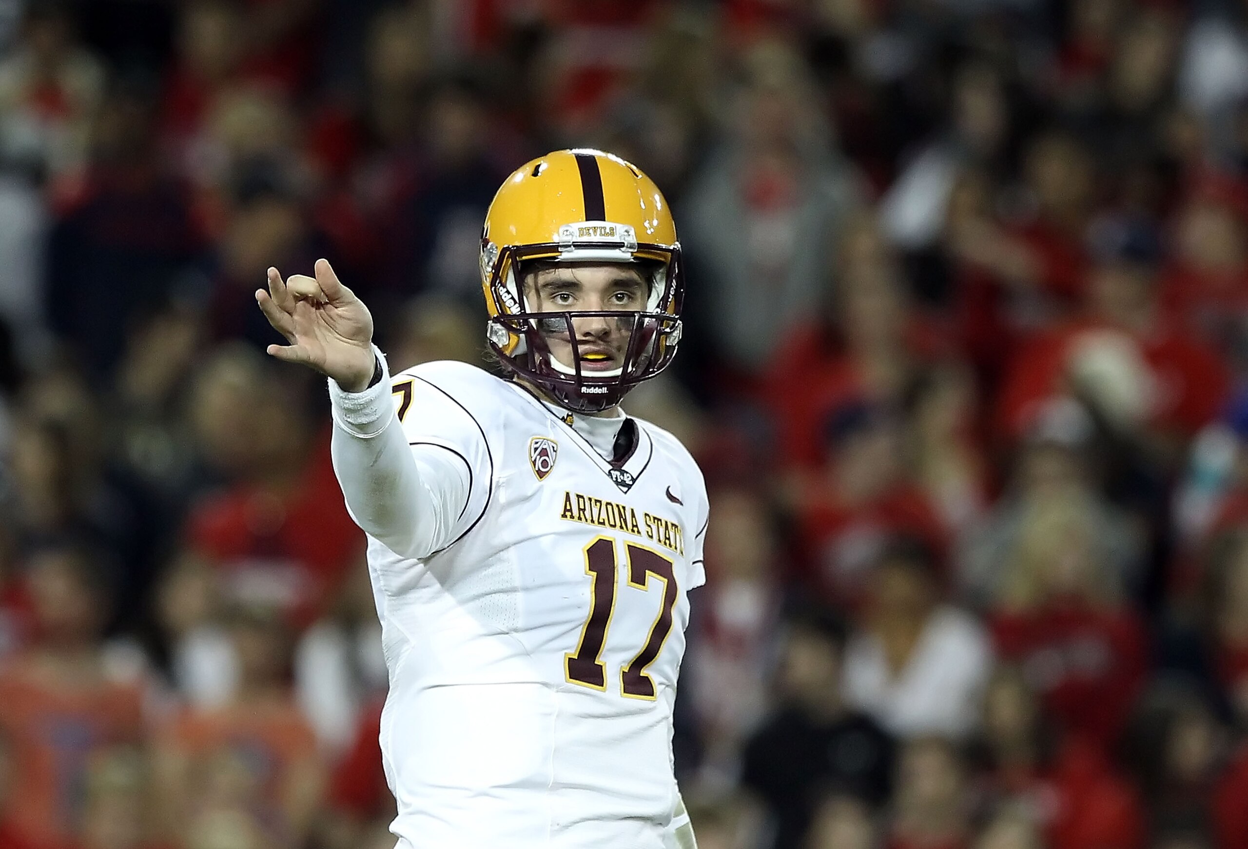 TUCSON, AZ - DECEMBER 02: Quarterback Brock Osweiler #17 of the Arizona State Sun Devils during the college football game at Arizona Stadium on December 2, 2010 in Tucson, Arizona. The Sun Devils defeated the Wildcats 30-29 in double overtime. (Photo by TUCSON, AZ - DECEMBER 02: Quarterback Brock Osweiler #17 of the Arizona State Sun Devils during the college football game at Arizona Stadium on December 2, 2010 in Tucson, Arizona. The Sun Devils defeated the Wildcats 30-29 in double overtime. (Photo by