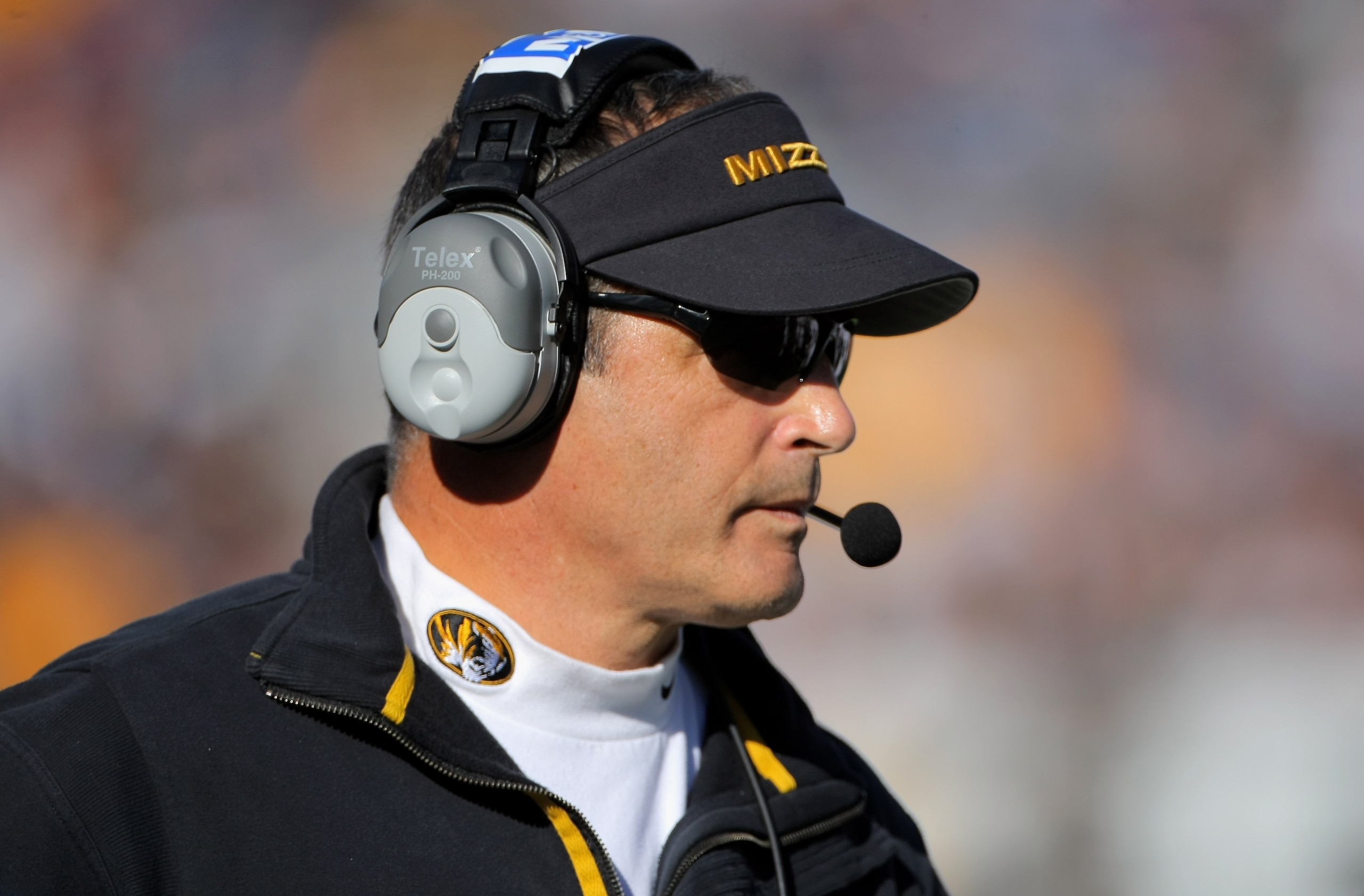 BOULDER, CO - OCTOBER 31: Head coach Gary Pinkel of the Missouri Tigers leads his team against the Colorado Buffaloes at Folsom Field on October 31, 2009 in Boulder, Colorado. Missouri defeated Colorado 36-17. (Photo by Doug Pensinger/Getty Images) BOULDER, CO - OCTOBER 31: Head coach Gary Pinkel of the Missouri Tigers leads his team against the Colorado Buffaloes at Folsom Field on October 31, 2009 in Boulder, Colorado. Missouri defeated Colorado 36-17. (Photo by Doug Pensinger/Getty Images)
