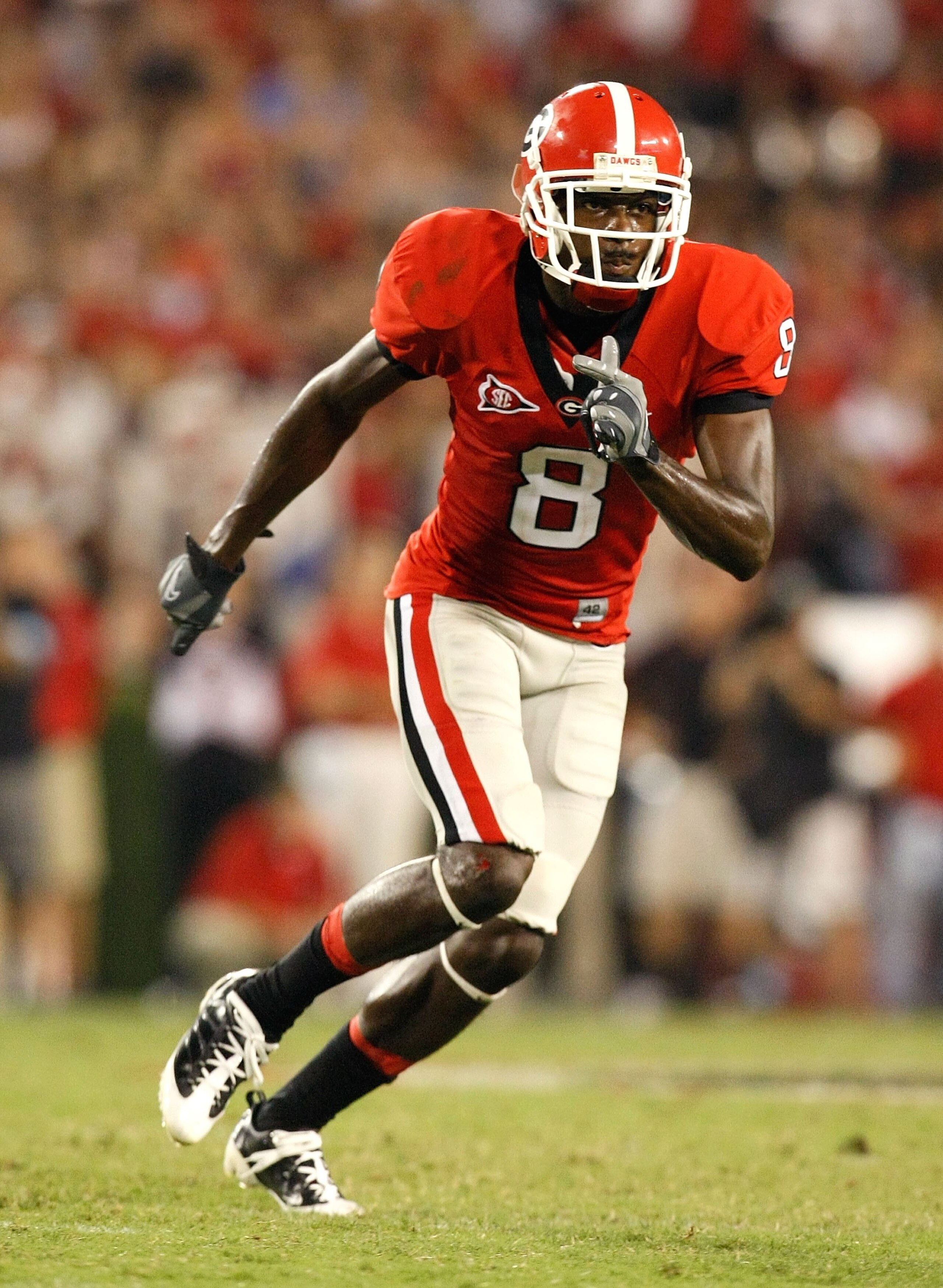 ATHENS, GA - SEPTEMBER 12:  A.J. Green #8 of the Georgia Bulldogs against the South Carolina Gamecocks at Sanford Stadium on September 12, 2009 in Athens, Georgia.  (Photo by Kevin C. Cox/Getty Images)