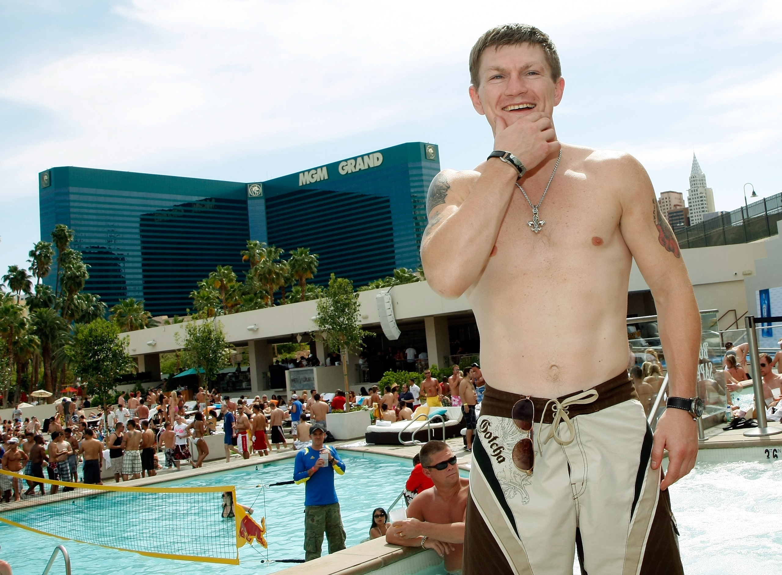LAS VEGAS - MAY 03: Boxer Ricky Hatton of England hosts an event at the Wet Republic pool at the MGM Grand Hotel/Casino May 3, 2009 in Las Vegas, Nevada. Hatton was knocked out in the second round by Manny Pacquiao of the Philippines in their junior welt LAS VEGAS - MAY 03: Boxer Ricky Hatton of England hosts an event at the Wet Republic pool at the MGM Grand Hotel/Casino May 3, 2009 in Las Vegas, Nevada. Hatton was knocked out in the second round by Manny Pacquiao of the Philippines in their junior welt