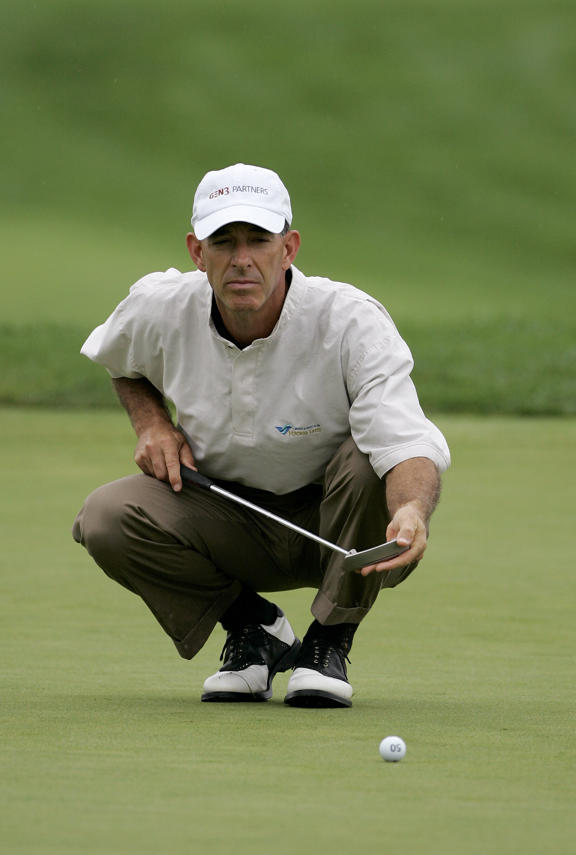 UNITED STATES - SEPTEMBER 16:  Chip Beck has the number 50 marked on his ball during the second round of the Constellation Energy Classic at Hayfields Country Club in Hunt Valley, Maryland on September 16, 2006.  (Photo by Michael Cohen/Getty Images)