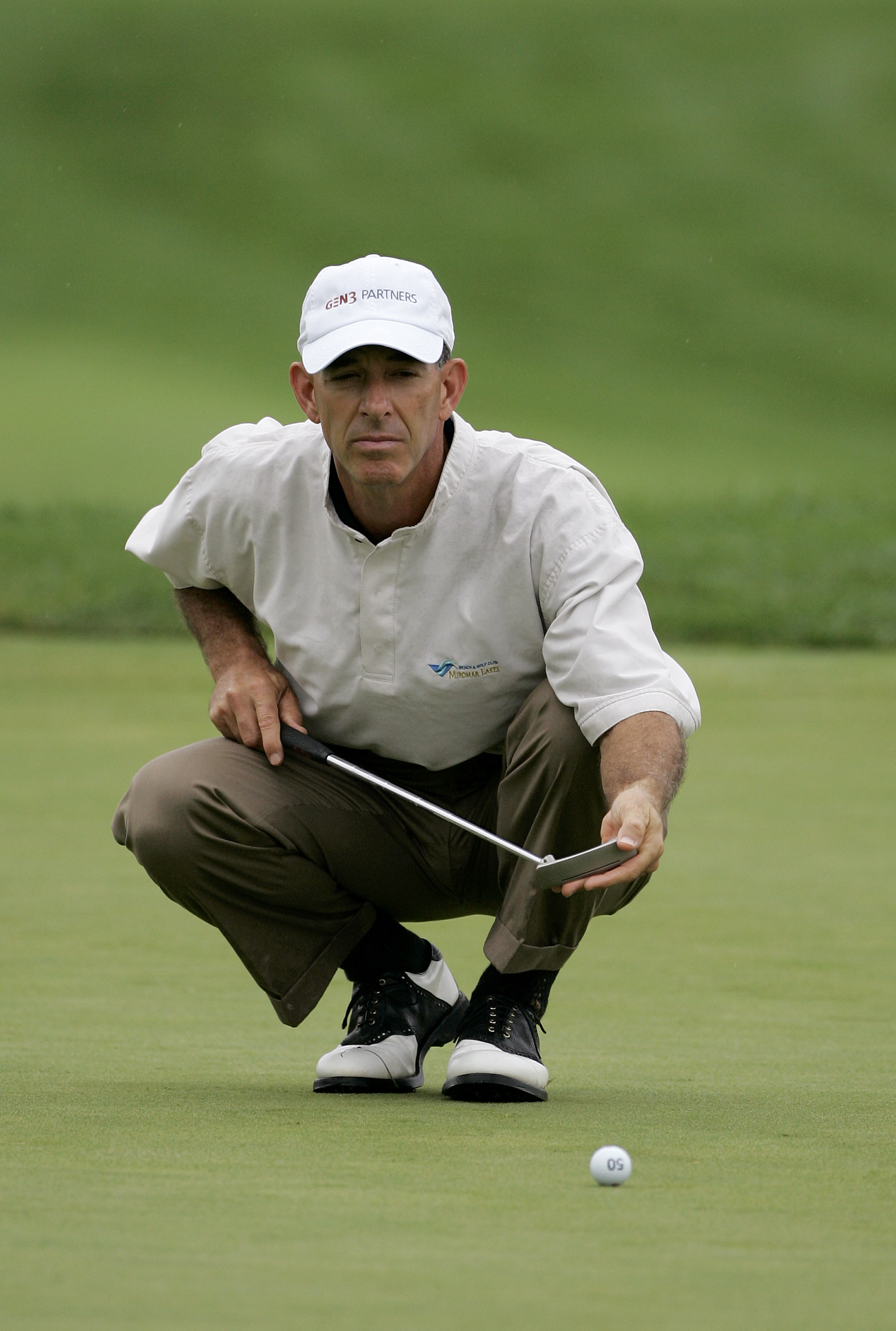 UNITED STATES - SEPTEMBER 16:  Chip Beck has the number 50 marked on his ball during the second round of the Constellation Energy Classic at Hayfields Country Club in Hunt Valley, Maryland on September 16, 2006.  (Photo by Michael Cohen/Getty Images)