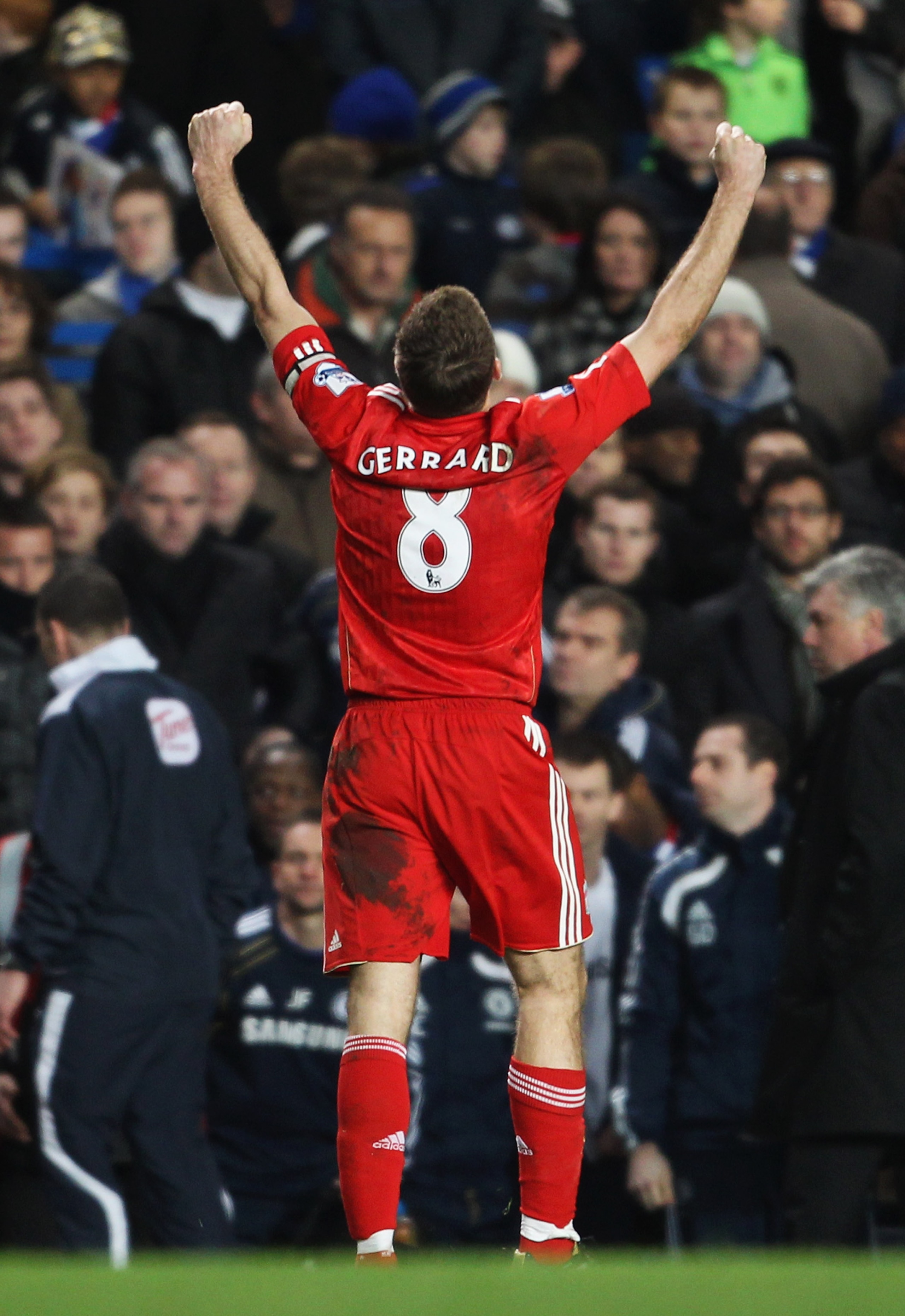 LONDON, ENGLAND - FEBRUARY 06: Steven Gerrard of Liverpool after the Barclays Premier League match between Chelsea and Liverpool at Stamford Bridge on February 6, 2011 in London, England. (Photo by Scott Heavey/Getty Images) LONDON, ENGLAND - FEBRUARY 06: Steven Gerrard of Liverpool after the Barclays Premier League match between Chelsea and Liverpool at Stamford Bridge on February 6, 2011 in London, England. (Photo by Scott Heavey/Getty Images)