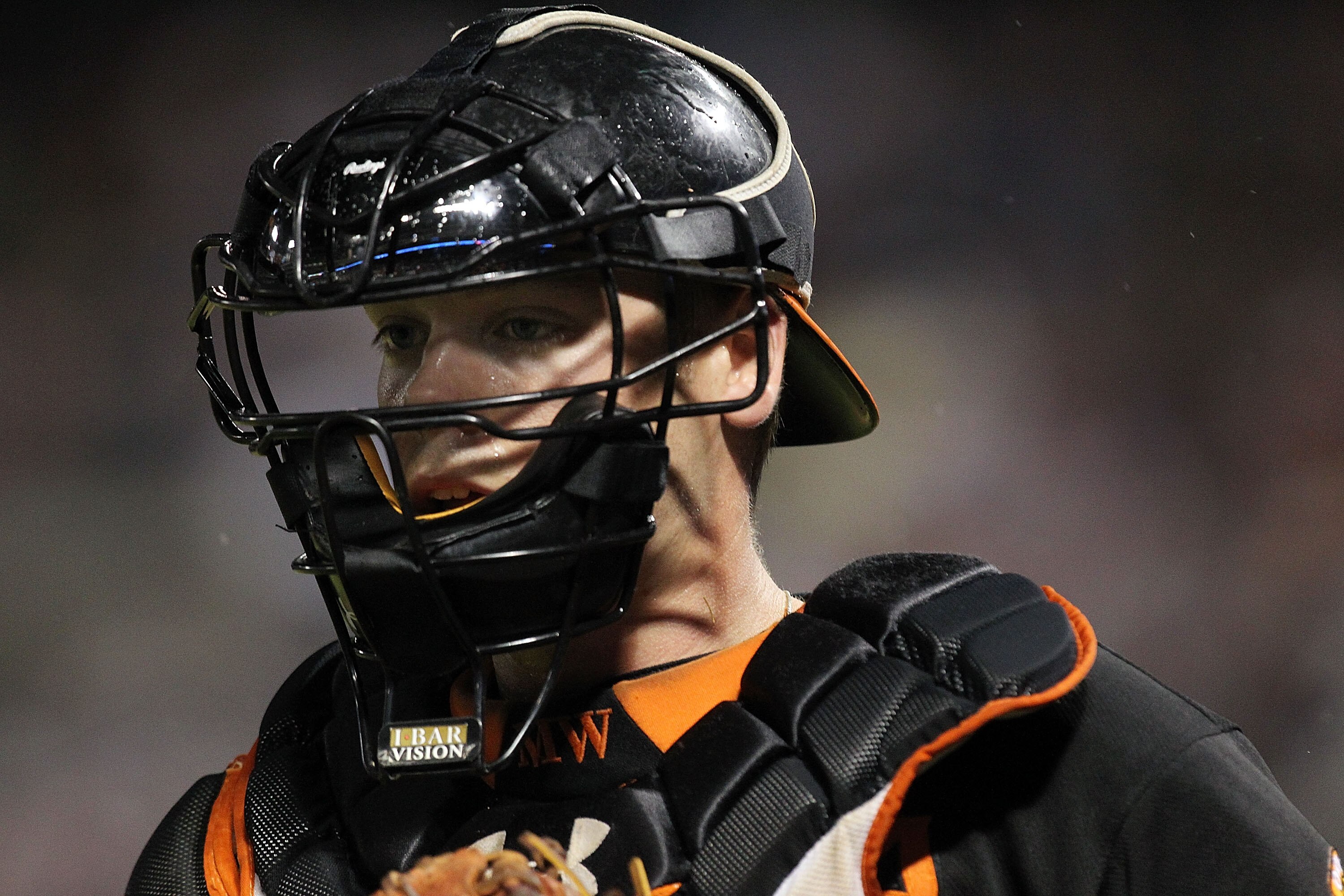 ARLINGTON, TX - JULY 09:  Catcher Matt Wieters #32 of the Baltimore Orioles during play against the Texas Rangers on July 9, 2010 at Rangers Ballpark in Arlington, Texas.  (Photo by Ronald Martinez/Getty Images)