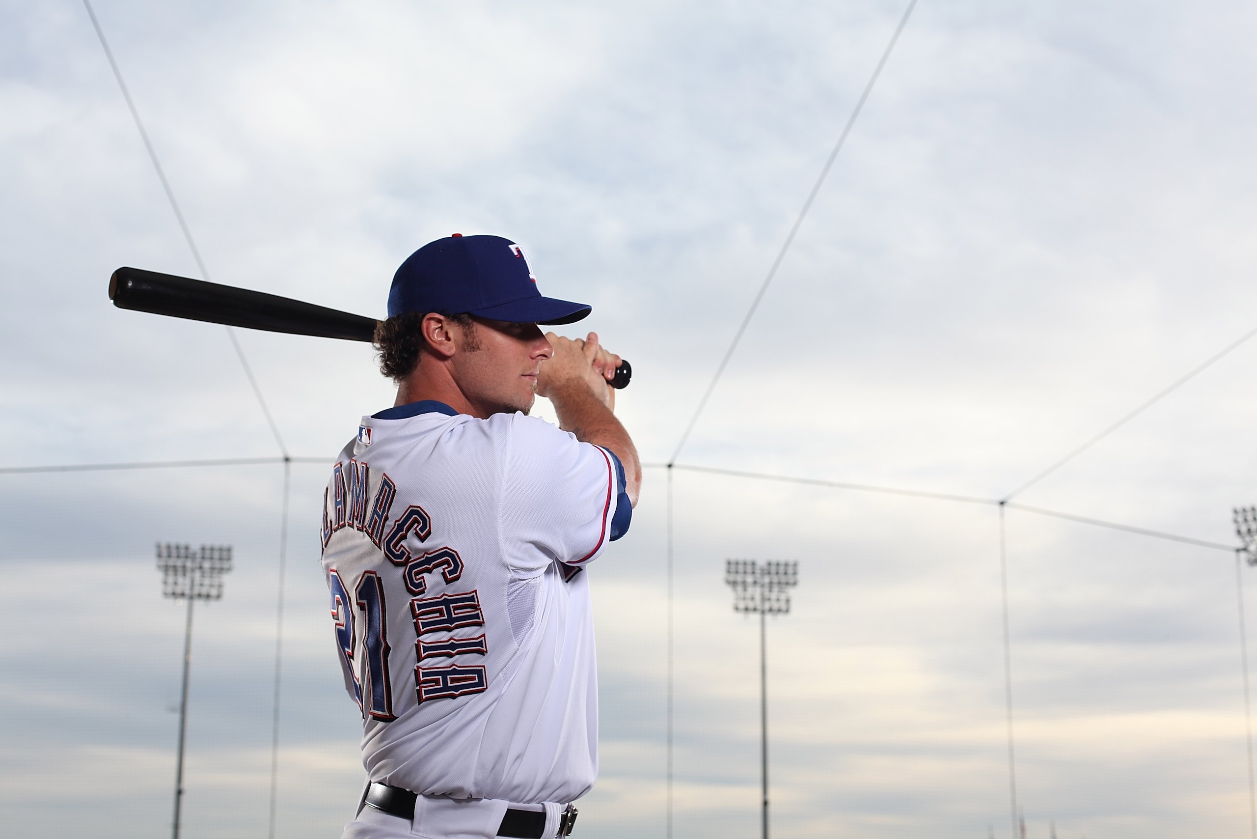 SURPRISE, AZ - MARCH 02: Jarrod Saltalamacchia #21 poses for a portrait during the Texas rangers Photo Day at Surprise on March 2, 2010 in Surprise, Arizona. (Photo by Jonathan Ferrey/Getty Images) SURPRISE, AZ - MARCH 02: Jarrod Saltalamacchia #21 poses for a portrait during the Texas rangers Photo Day at Surprise on March 2, 2010 in Surprise, Arizona. (Photo by Jonathan Ferrey/Getty Images)