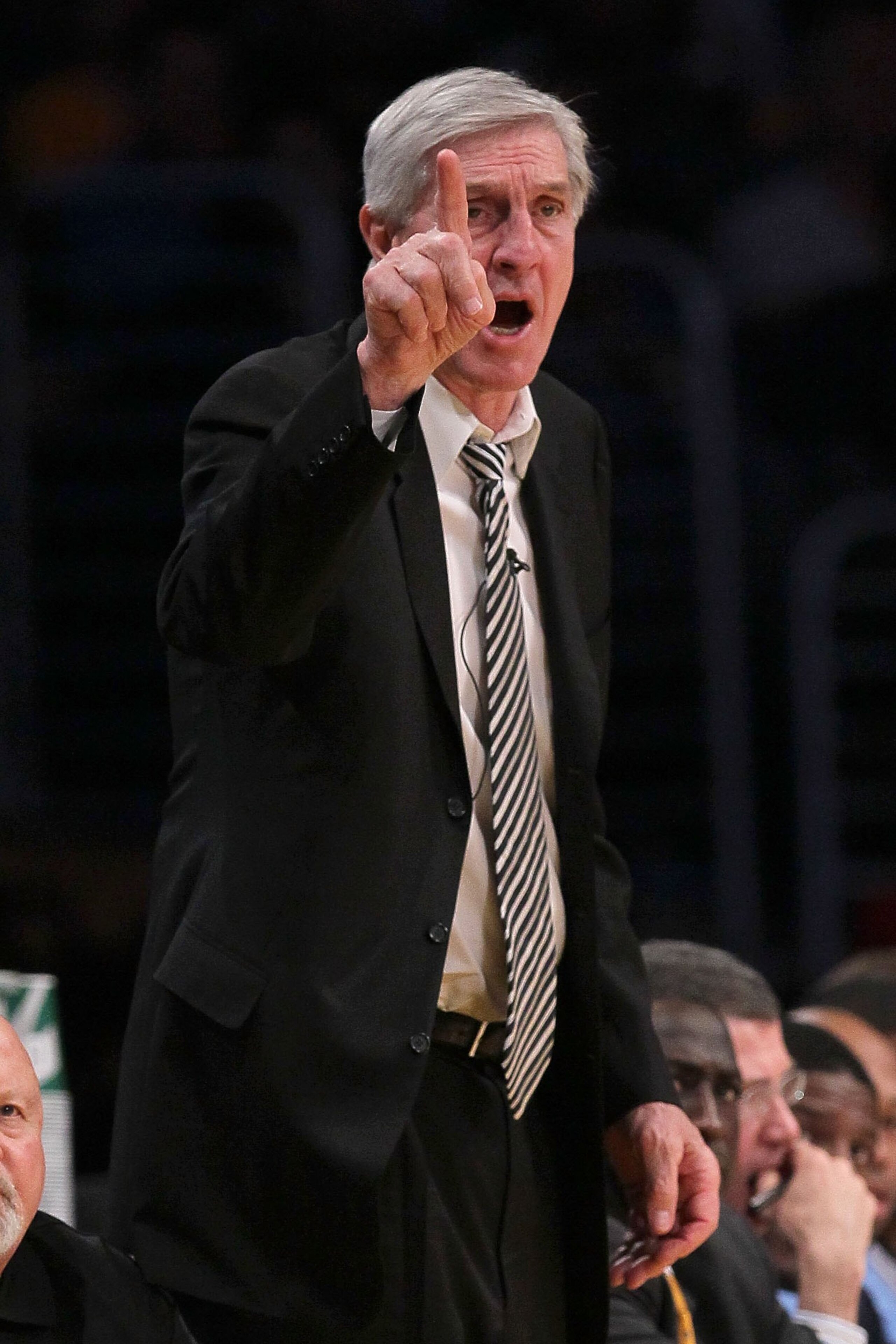 LOS ANGELES, CA - MAY 04: Head coach Jerry Sloan of the Utah Jazz reacts in the second half while taking on the Los Angeles Lakers during Game Two of the Western Conference Semifinals of the 2010 NBA Playoffs at Staples Center on May 4, 2010 in Los Angel LOS ANGELES, CA - MAY 04: Head coach Jerry Sloan of the Utah Jazz reacts in the second half while taking on the Los Angeles Lakers during Game Two of the Western Conference Semifinals of the 2010 NBA Playoffs at Staples Center on May 4, 2010 in Los Angel