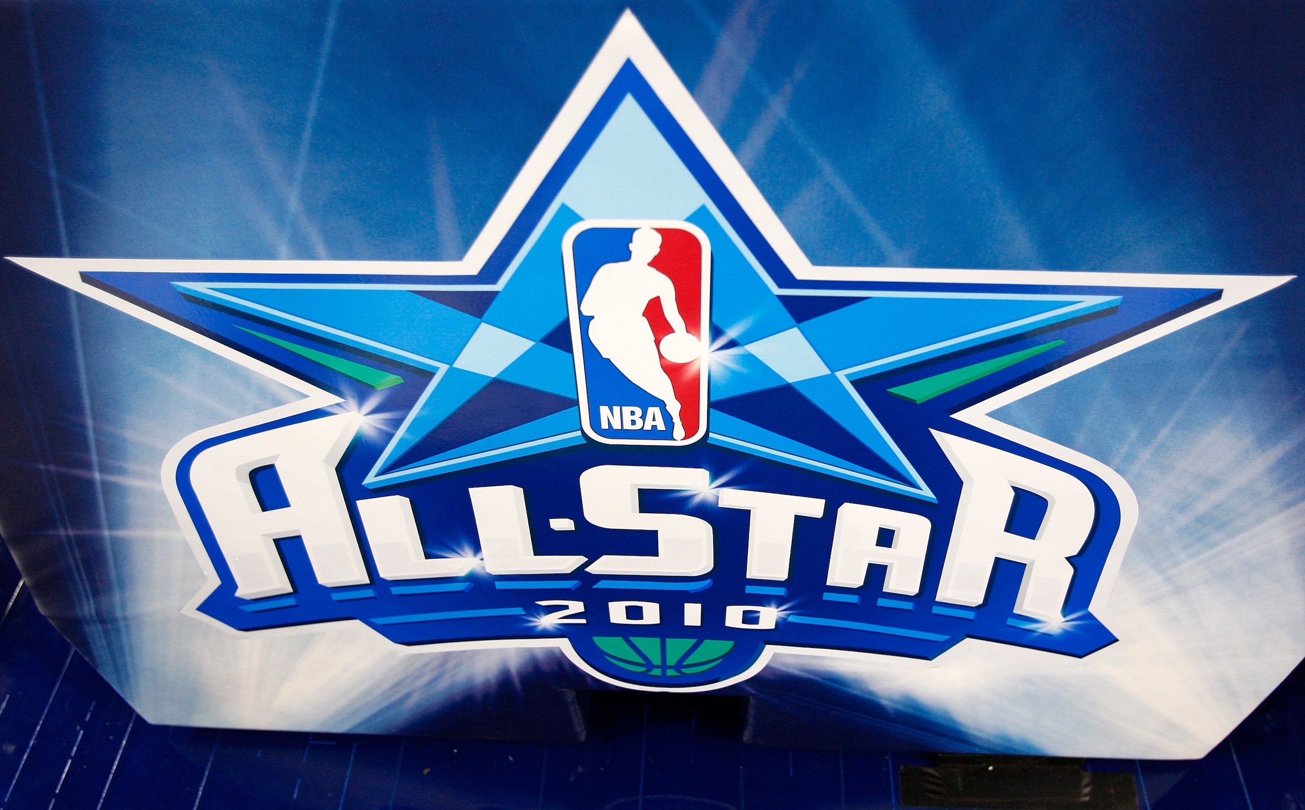 ARLINGTON, TX - FEBRUARY 14:  A 2010 NBA ALl-Star logo is seen during the NBA All-Star Game, part of 2010 NBA All-Star Weekend at Cowboys Stadium on February 14, 2010 in Arlington, Texas. NOTE TO USER: User expressly acknowledges and agrees that, by downl