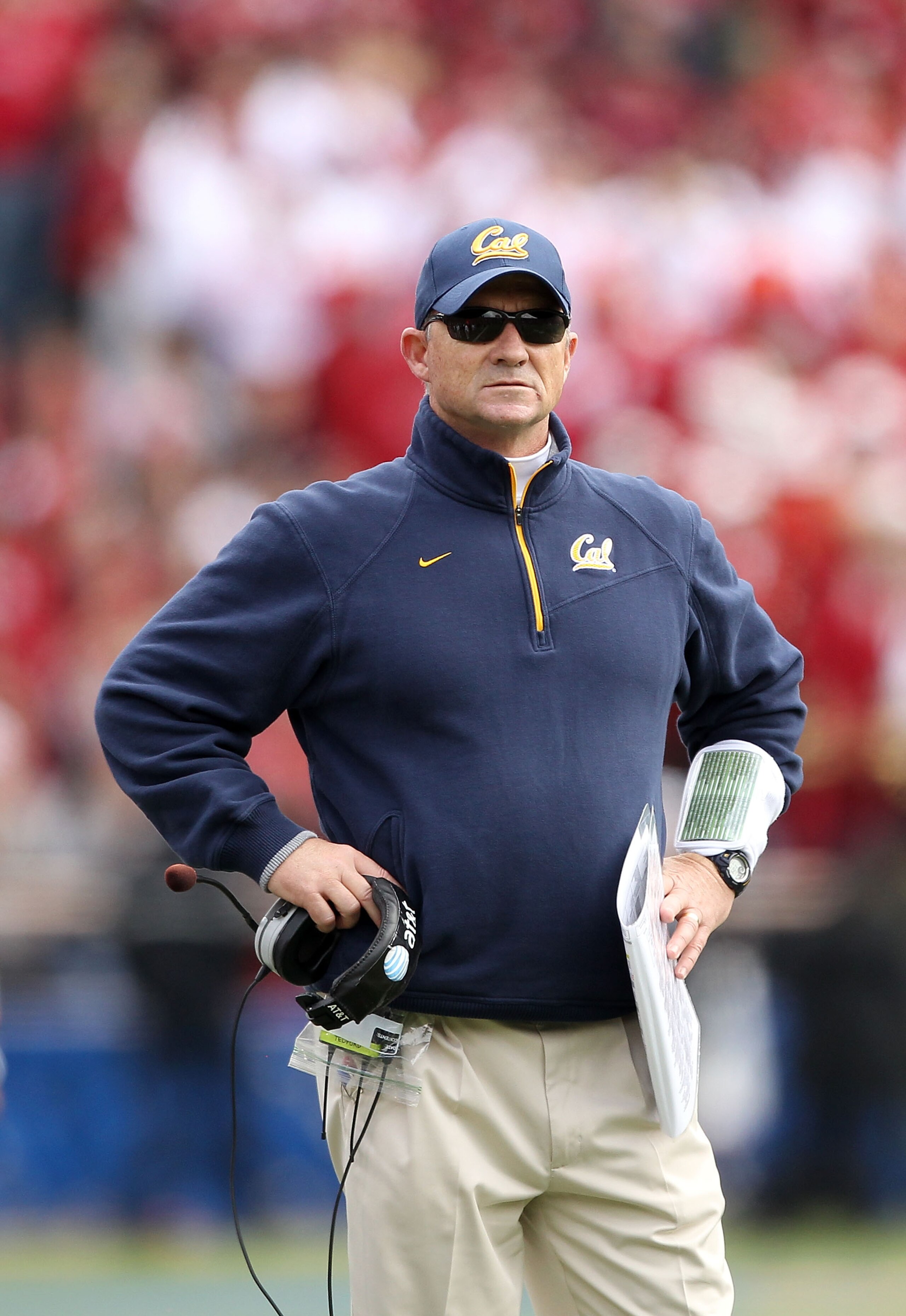 BERKELEY, CA - NOVEMBER 20: Head coach Jeff Tedford of the California Golden Bears watches his team play their game against the Stanford Cardinal at California Memorial Stadium on November 20, 2010 in Berkeley, California. (Photo by Ezra Shaw/Getty Imag BERKELEY, CA - NOVEMBER 20: Head coach Jeff Tedford of the California Golden Bears watches his team play their game against the Stanford Cardinal at California Memorial Stadium on November 20, 2010 in Berkeley, California. (Photo by Ezra Shaw/Getty Imag