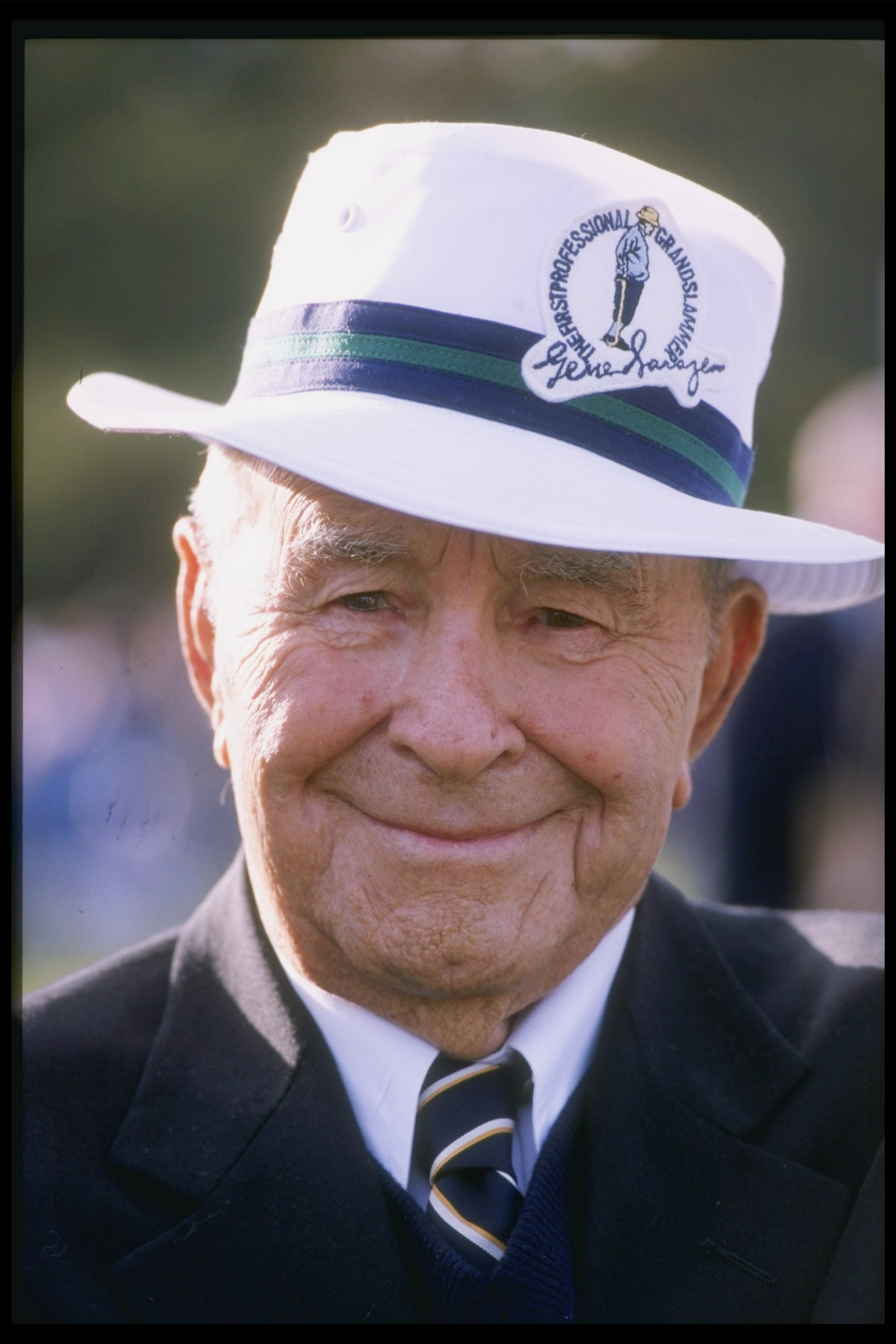 9 Nov 1997: Gene Sarazen poses for a picture during the Subaru Sarazen World Open Legends at Chateau Elan in Braselton, Georgia. Mandatory Credit: Matthew Stockman/Allsport 9 Nov 1997: Gene Sarazen poses for a picture during the Subaru Sarazen World Open Legends at Chateau Elan in Braselton, Georgia. Mandatory Credit: Matthew Stockman/Allsport