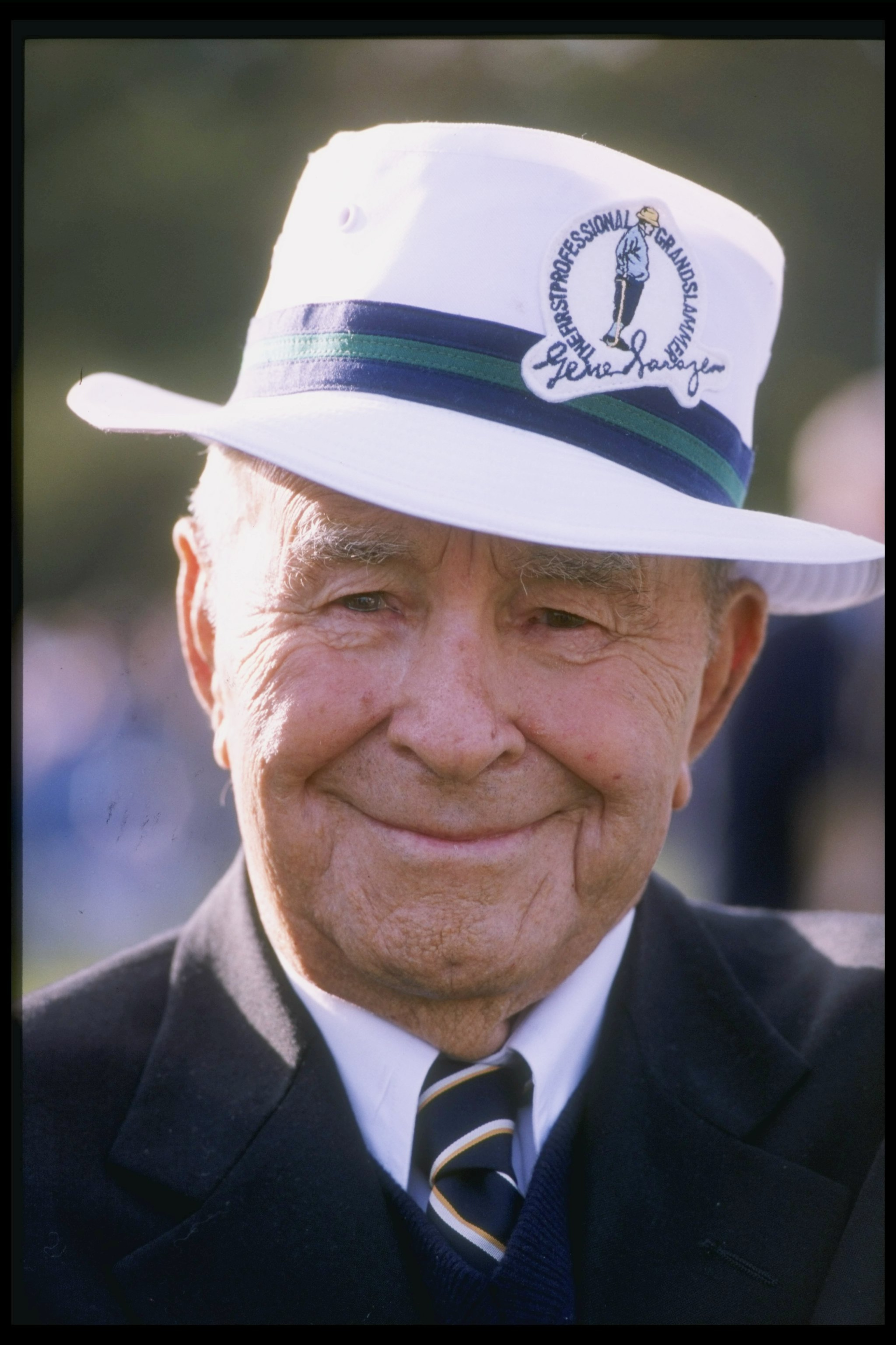 9 Nov 1997:  Gene Sarazen poses for a picture during the Subaru Sarazen World Open Legends at Chateau Elan in Braselton, Georgia. Mandatory Credit: Matthew Stockman/Allsport