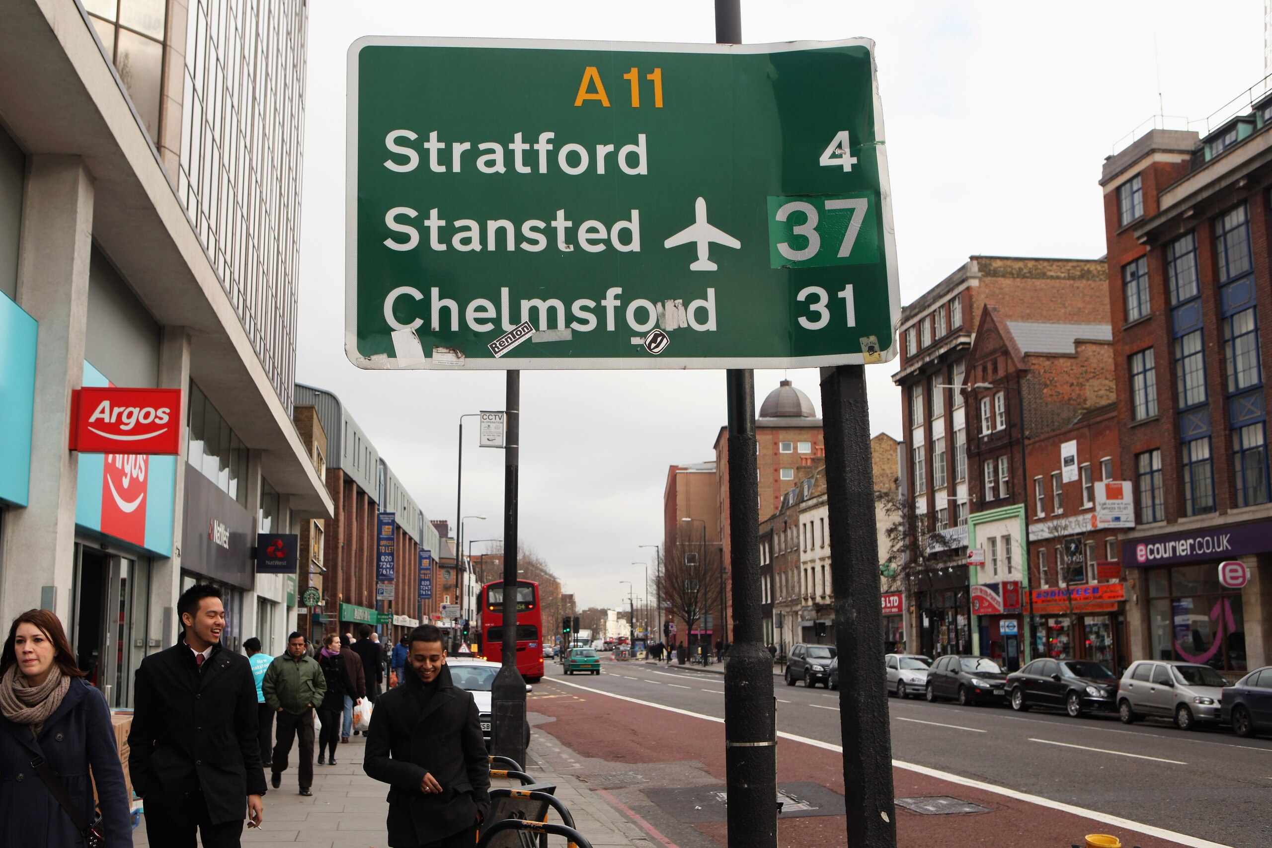 STRATFORD, ENGLAND - JANUARY 25:  The A11 road in east London which was due to form part of the Olympic marathon route in 2012, however the race will now be staged entirely in central London, on January 25, 2011 in London, England. The London 2012 Organis