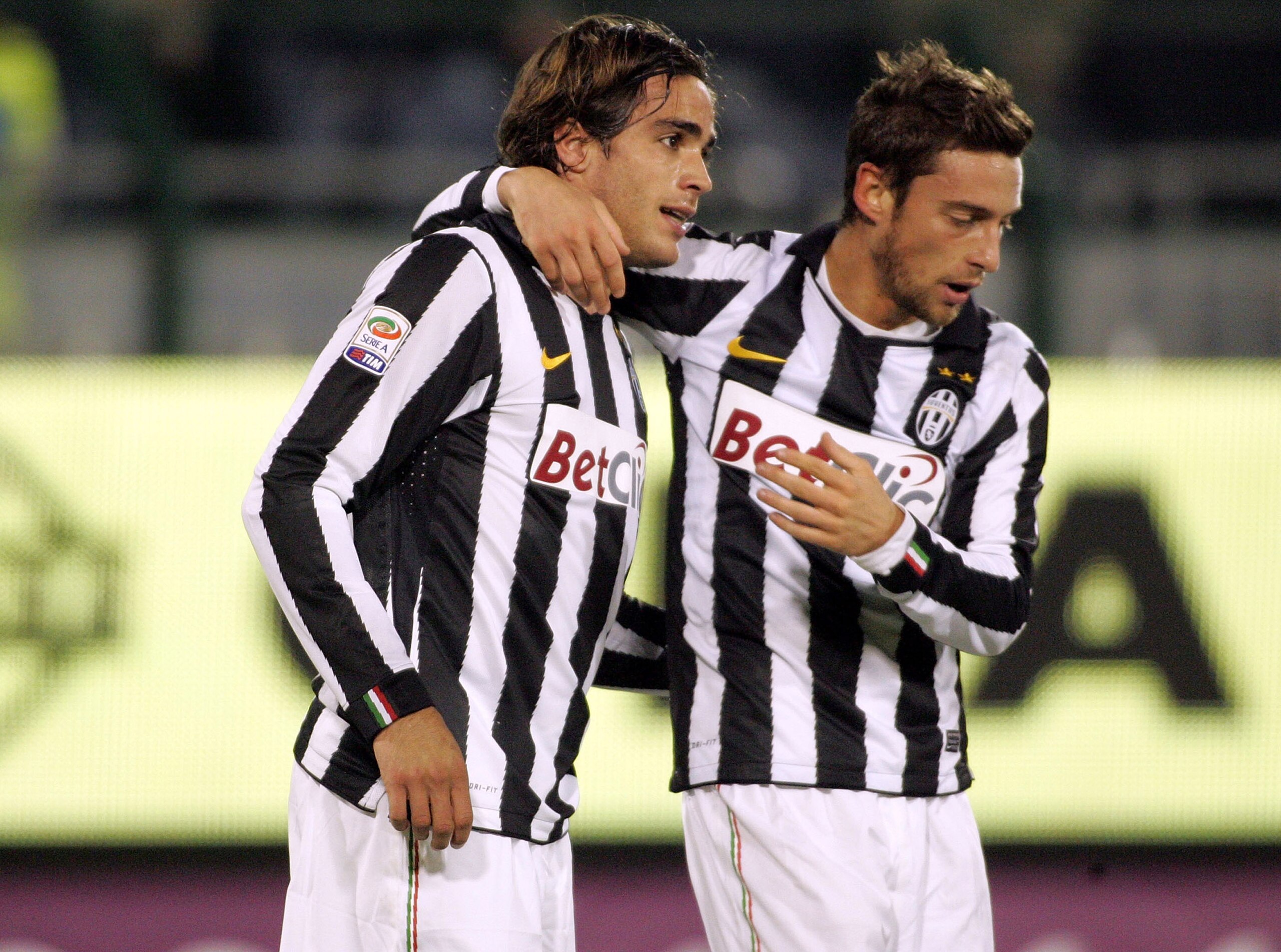 CAGLIARI, ITALY - FEBRUARY 05:   Alessandro Matri of Juventus celebrates a goal  during the Serie A match between Cagliari Calcio and Juventus FC at Stadio Sant'Elia on February 5, 2011 in Cagliari, Italy.  (Photo by Enrico Locci/Getty Images)