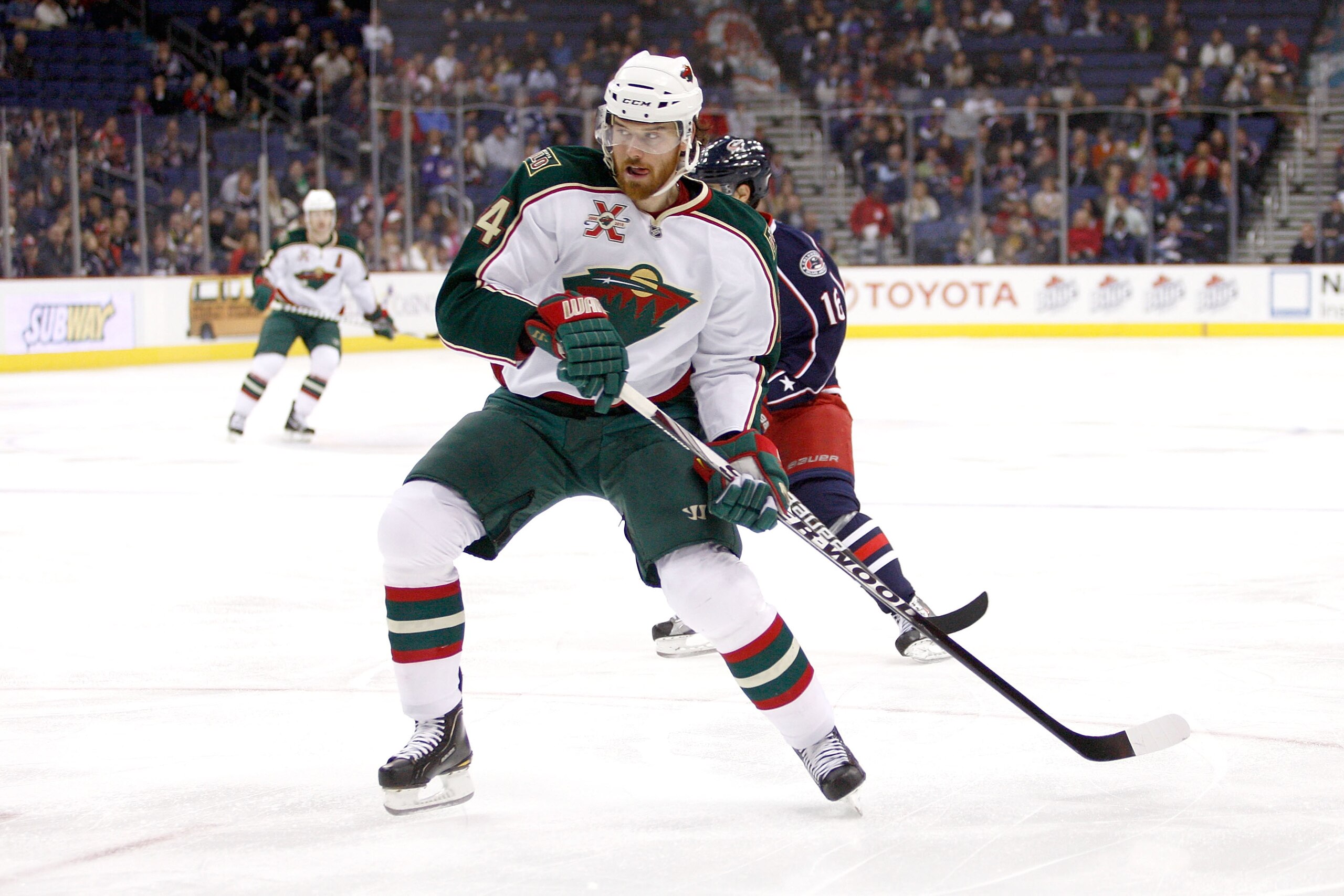 COLUMBUS,OH - NOVEMBER 06: Martin Havlat #24 of the Minnesota Wild skates with the puck against the Columbus Blue Jackets on November 6, 2010 at Nationwide Arena in Columbus, Ohio. (Photo by John Grieshop/Getty Images) COLUMBUS,OH - NOVEMBER 06: Martin Havlat #24 of the Minnesota Wild skates with the puck against the Columbus Blue Jackets on November 6, 2010 at Nationwide Arena in Columbus, Ohio. (Photo by John Grieshop/Getty Images)