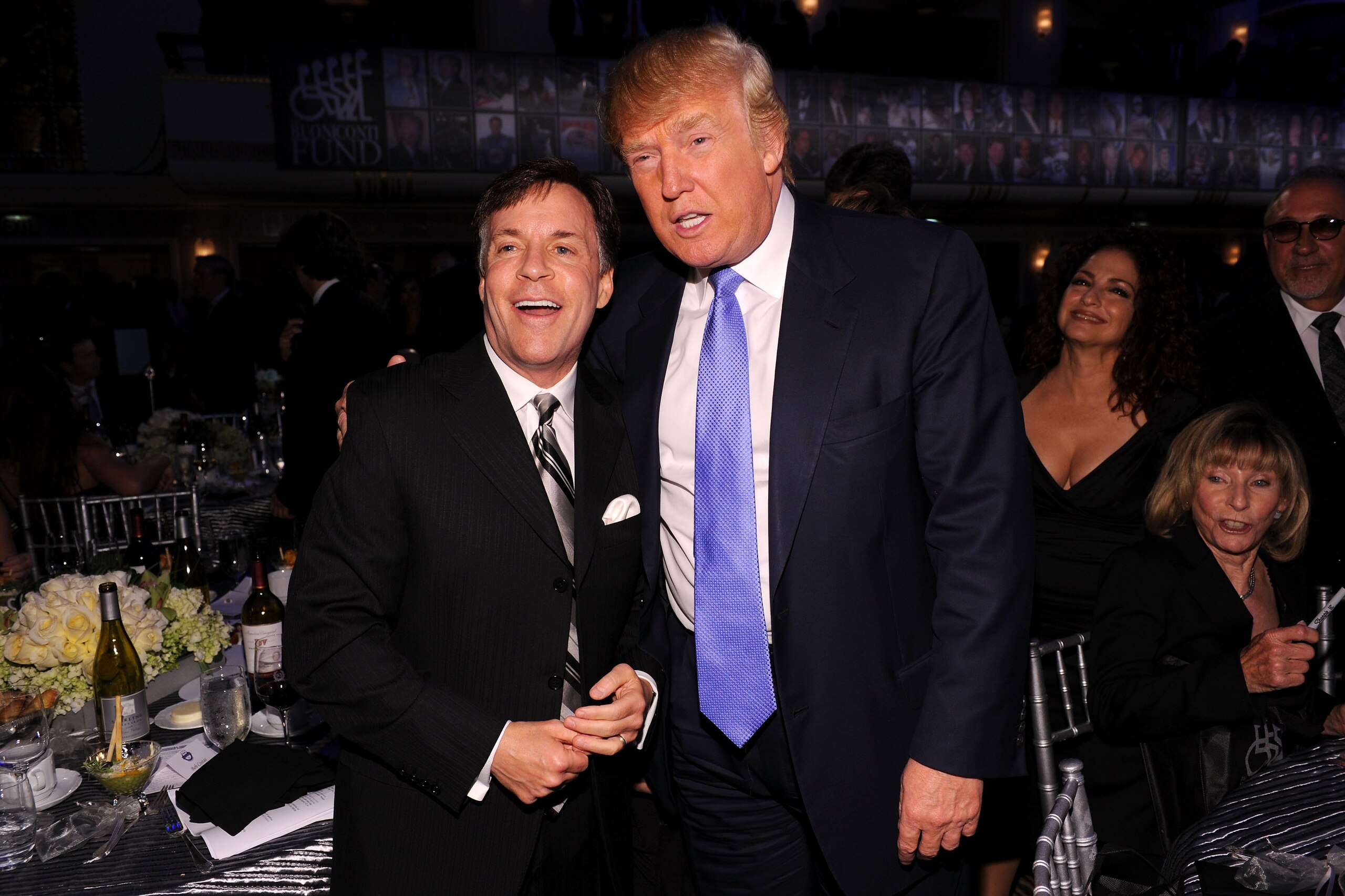 NEW YORK - SEPTEMBER 27: Master of Ceremonies Bob Costas (L) and Donald Trump attend the 25th Great Sports Legends Dinner to benefit The Buoniconti Fund to Cure Paralysis at The Waldorf=Astoria on September 27, 2010 in New York City. (Photo by Bryan Bedd NEW YORK - SEPTEMBER 27: Master of Ceremonies Bob Costas (L) and Donald Trump attend the 25th Great Sports Legends Dinner to benefit The Buoniconti Fund to Cure Paralysis at The Waldorf=Astoria on September 27, 2010 in New York City. (Photo by Bryan Bedd