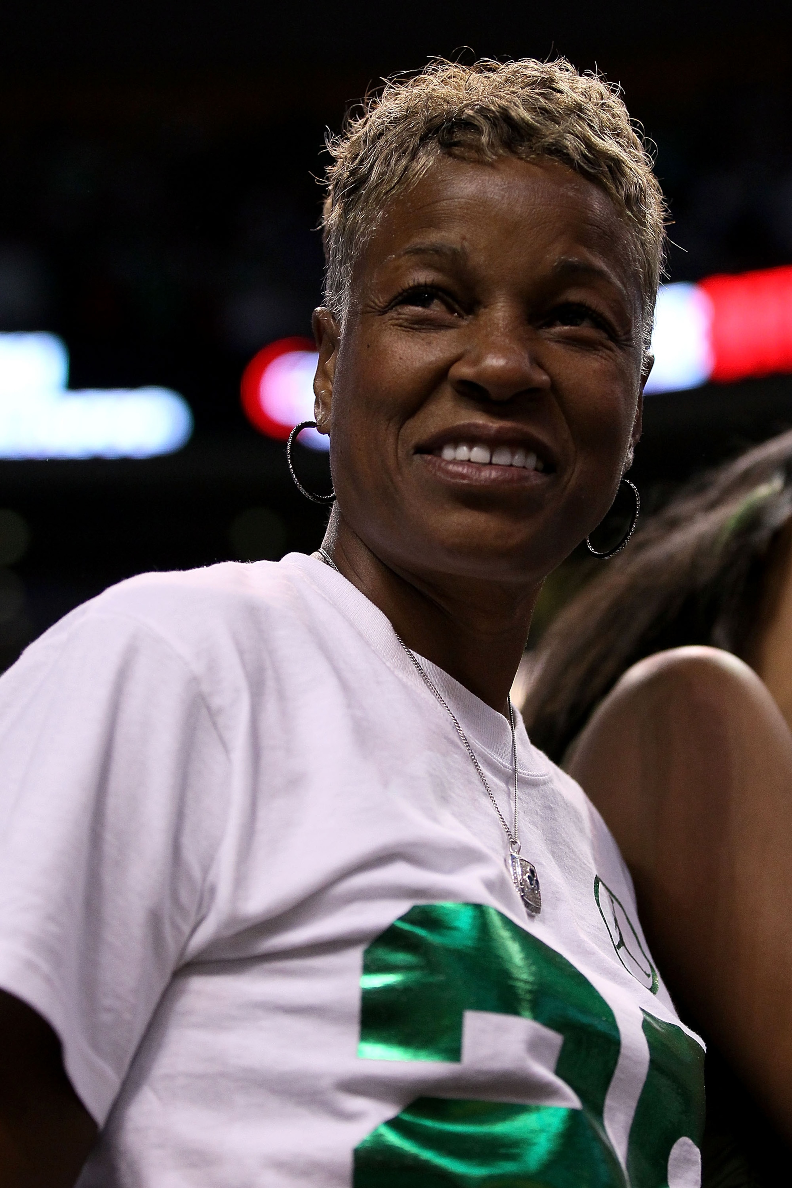 BOSTON - JUNE 10: Flora Allen-Hopson, mother of Ray Allen of the Boston Celtics attends Game Four of the 2010 NBA Finals between the Los Angeles Lakers and the Boston Celltics on June 10, 2010 at TD Garden in Boston, Massachusetts. NOTE TO USER: User exp BOSTON - JUNE 10: Flora Allen-Hopson, mother of Ray Allen of the Boston Celtics attends Game Four of the 2010 NBA Finals between the Los Angeles Lakers and the Boston Celltics on June 10, 2010 at TD Garden in Boston, Massachusetts. NOTE TO USER: User exp