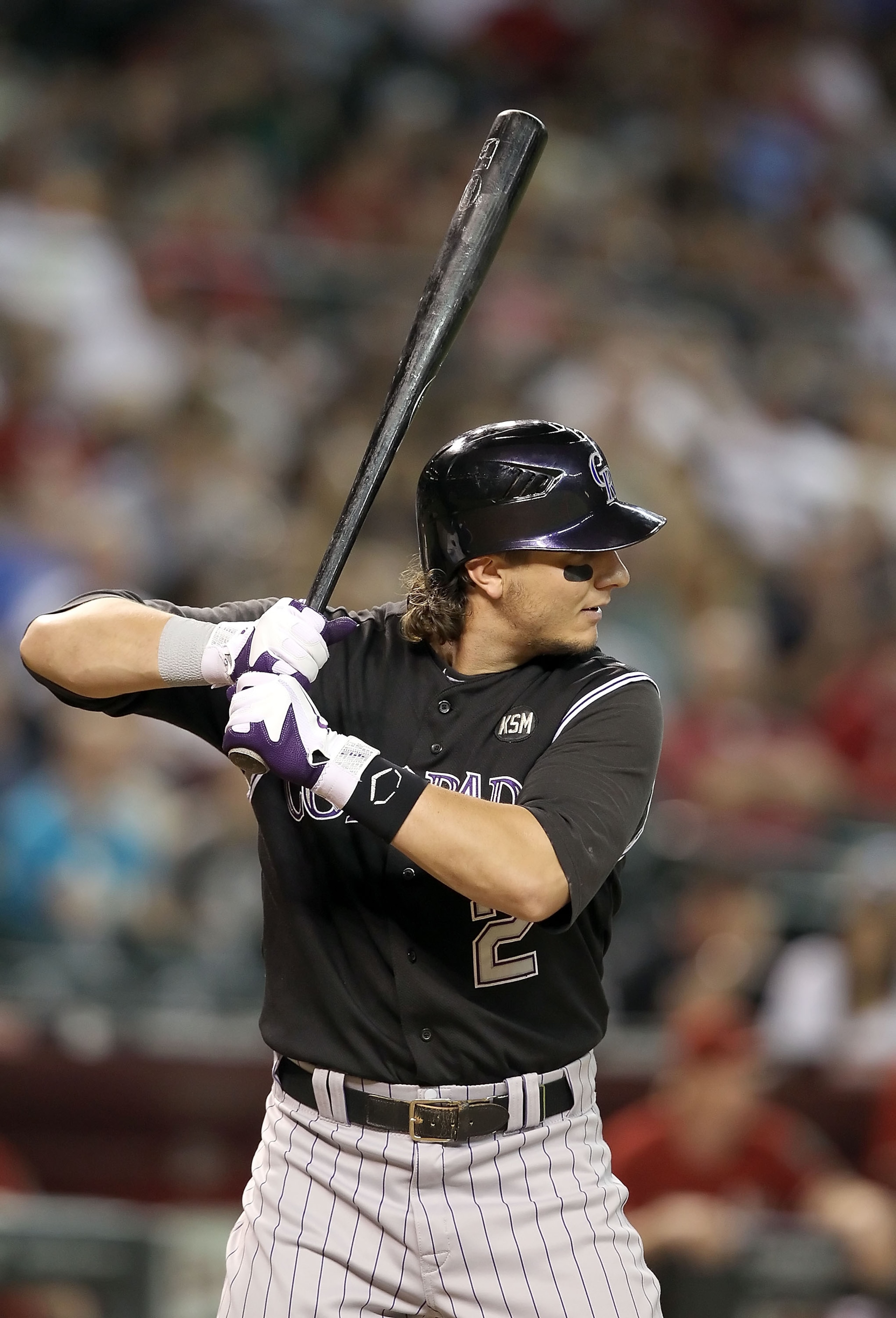 PHOENIX - SEPTEMBER 22: Troy Tulowitzki #2 of the Colorado Rockies at bat during the Major League Baseball game against the Arizona Diamondbacks at Chase Field on September 22, 2010 in Phoenix, Arizona. (Photo by Christian Petersen/Getty Images) PHOENIX - SEPTEMBER 22: Troy Tulowitzki #2 of the Colorado Rockies at bat during the Major League Baseball game against the Arizona Diamondbacks at Chase Field on September 22, 2010 in Phoenix, Arizona. (Photo by Christian Petersen/Getty Images)