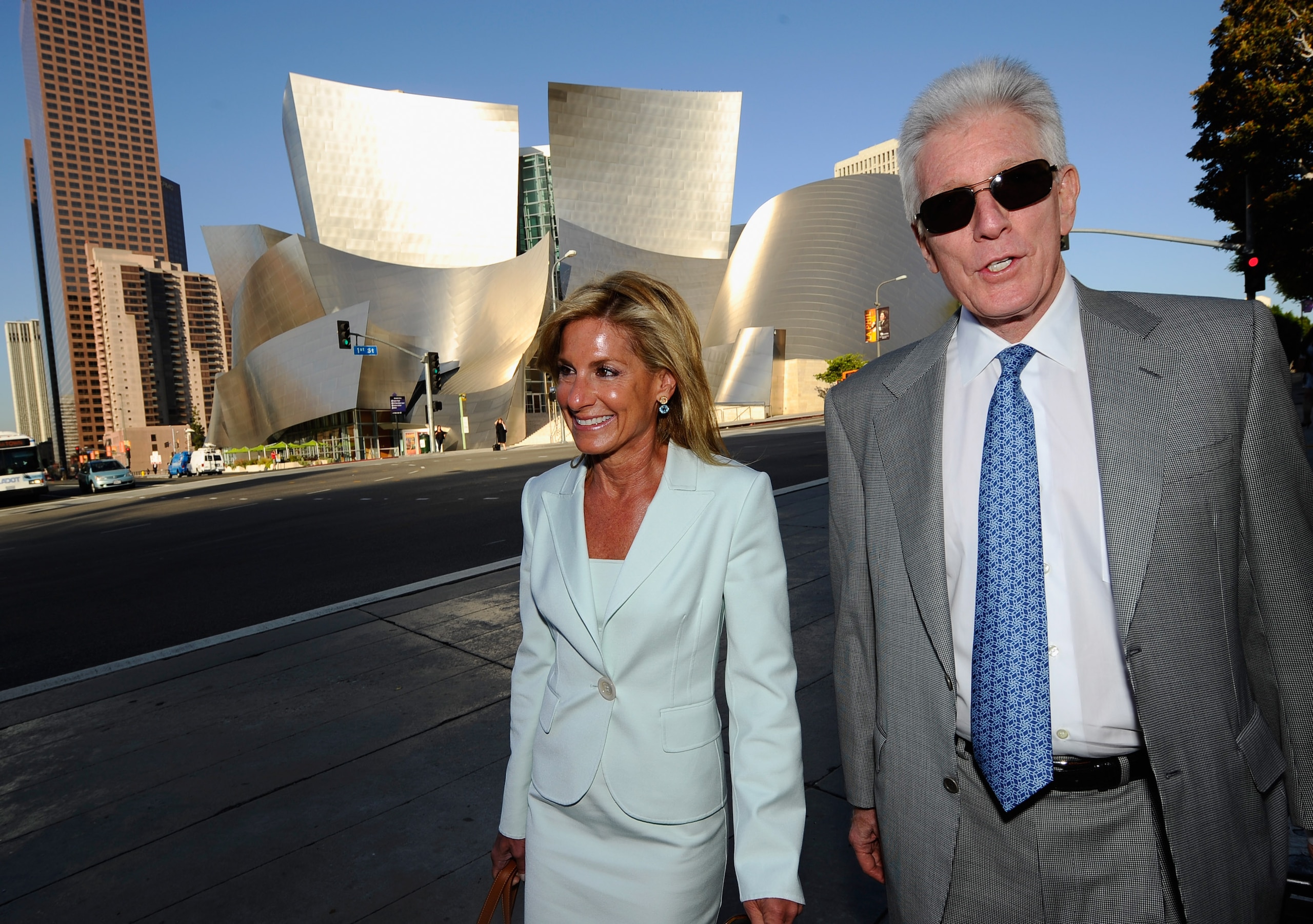 LOS ANGELES, CA - AUGUST 31:  Jamie McCourt (L), Former Los Angeles Dodgers CEO, arrives with her attorney, Dennis Wasser at Los Angeles County Superior Court for day two of a non-jury divorce trial on August 31, 2010 in Los Angeles, California. The trial