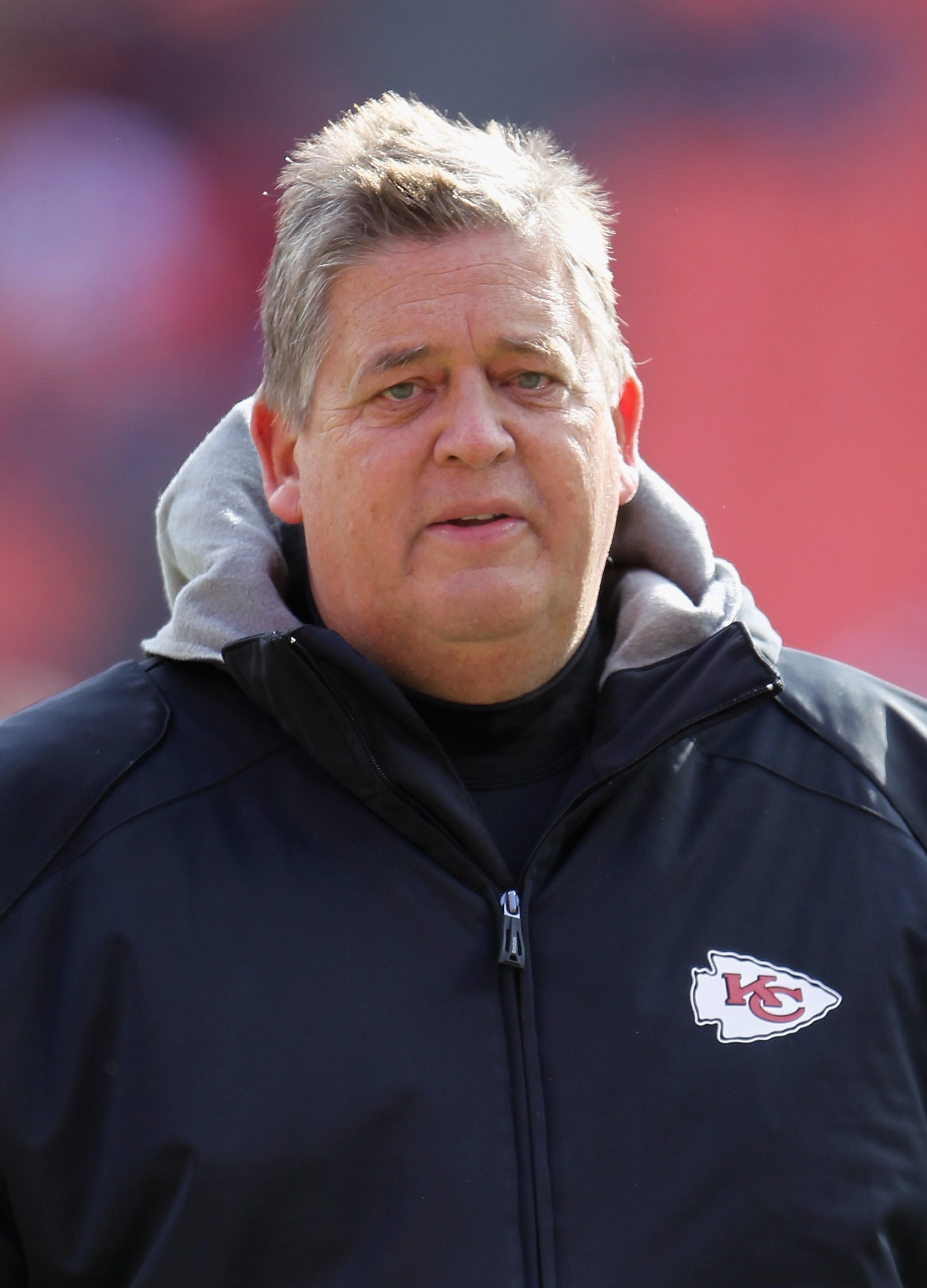 KANSAS CITY, MO - DECEMBER 05:  Offensive coordinator Charlie Weis of the Kansas City Chiefs walks on the field prior to the game against the Denver Broncos on December 5, 2010 at Arrowhead Stadium in Kansas City, Missouri.  (Photo by Jamie Squire/Getty I
