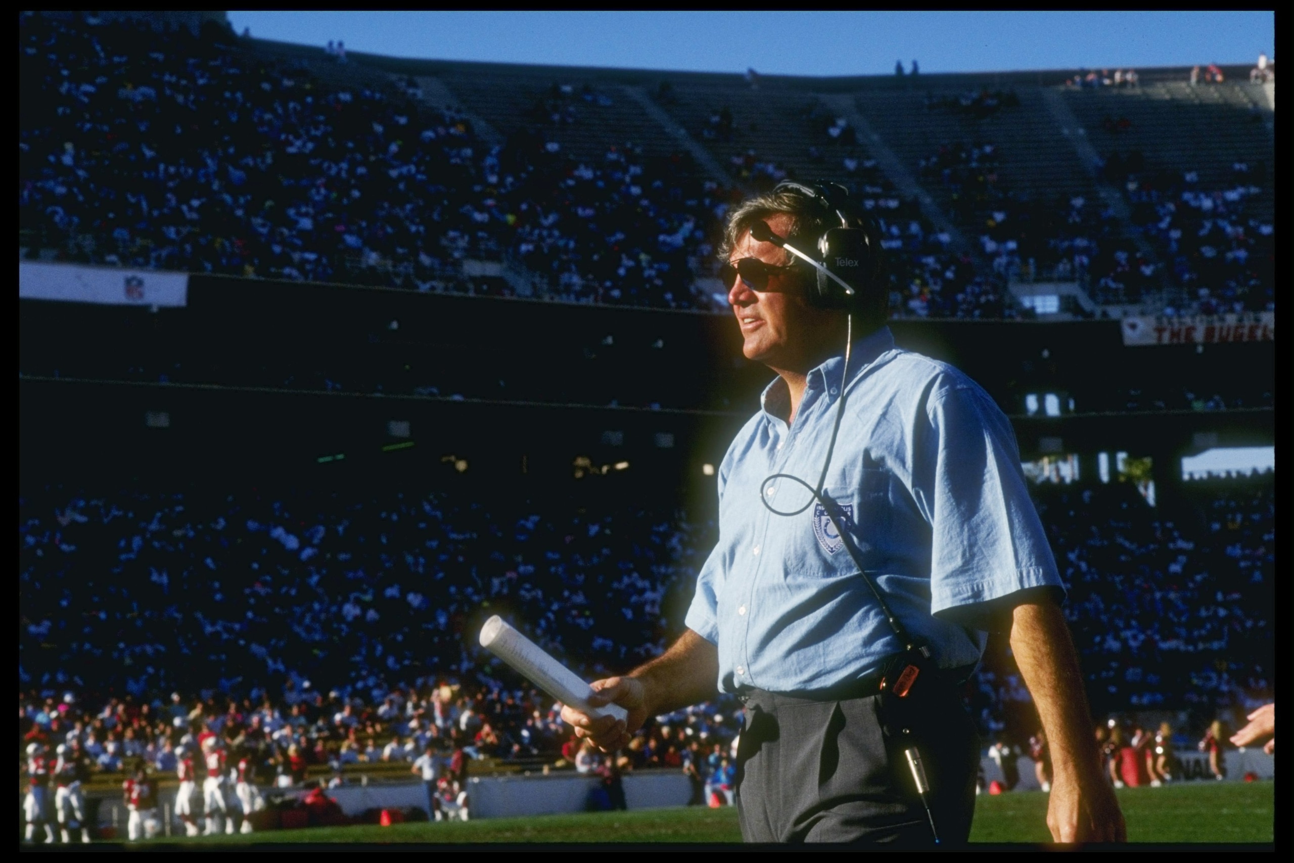 2 Dec 1990:  Ron Meyer, head coach of the Indianapolis Colts, watches from the sidelines during a game against the  Arizona Cardinals at Sun Devil Stadium in Tempe, Arizona.  The Cardinals won the game, 20-17.  Mandatory Credit: Stephen Dunn  /Allsport