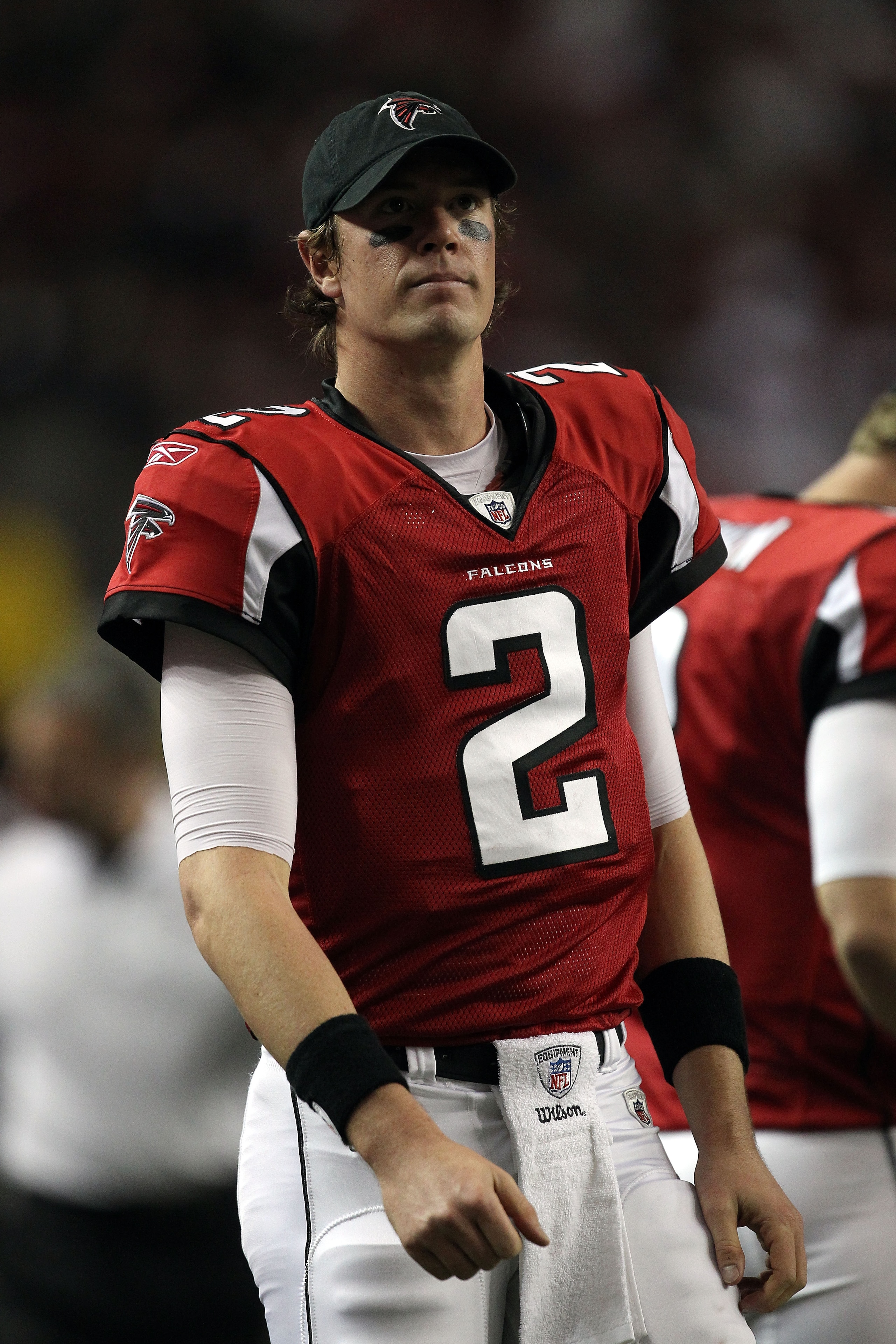 ATLANTA, GA - JANUARY 15: Matt Ryan #2 of the Atlanta Falcons looks on from the sideline against the Green Bay Packers during their 2011 NFC divisional playoff game at Georgia Dome on January 15, 2011 in Atlanta, Georgia. (Photo by Streeter Lecka/Getty ATLANTA, GA - JANUARY 15: Matt Ryan #2 of the Atlanta Falcons looks on from the sideline against the Green Bay Packers during their 2011 NFC divisional playoff game at Georgia Dome on January 15, 2011 in Atlanta, Georgia. (Photo by Streeter Lecka/Getty