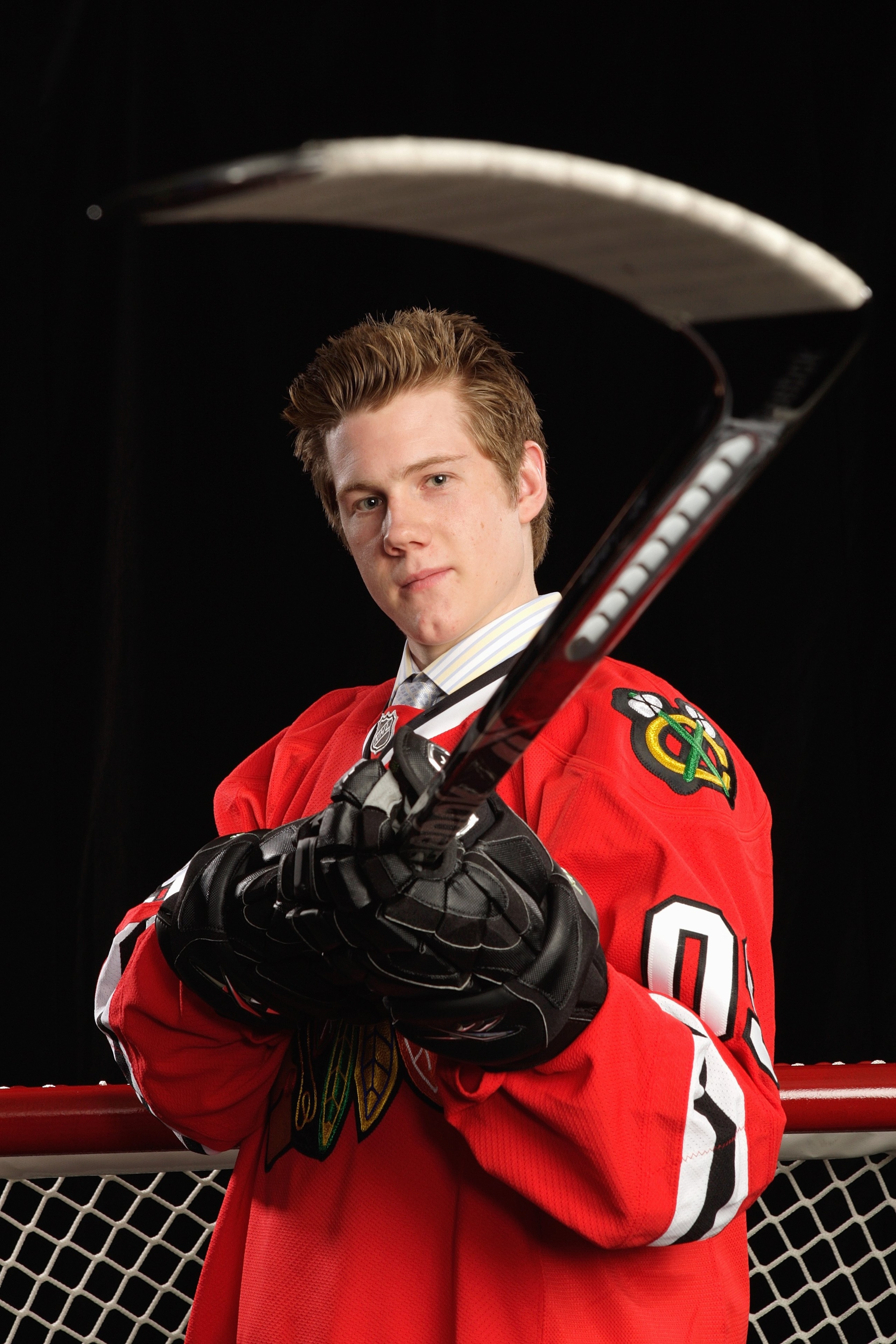 MONTREAL, QC - JUNE 26: Dylan Olsen of the Chicago Blackhawks poses for a portrait after he was selected #28 overall by the Blackhawks during the first round of the 2009 NHL Entry Draft at the Bell Centre on June 26, 2009 in Montreal, Quebec, Canada. (Pho