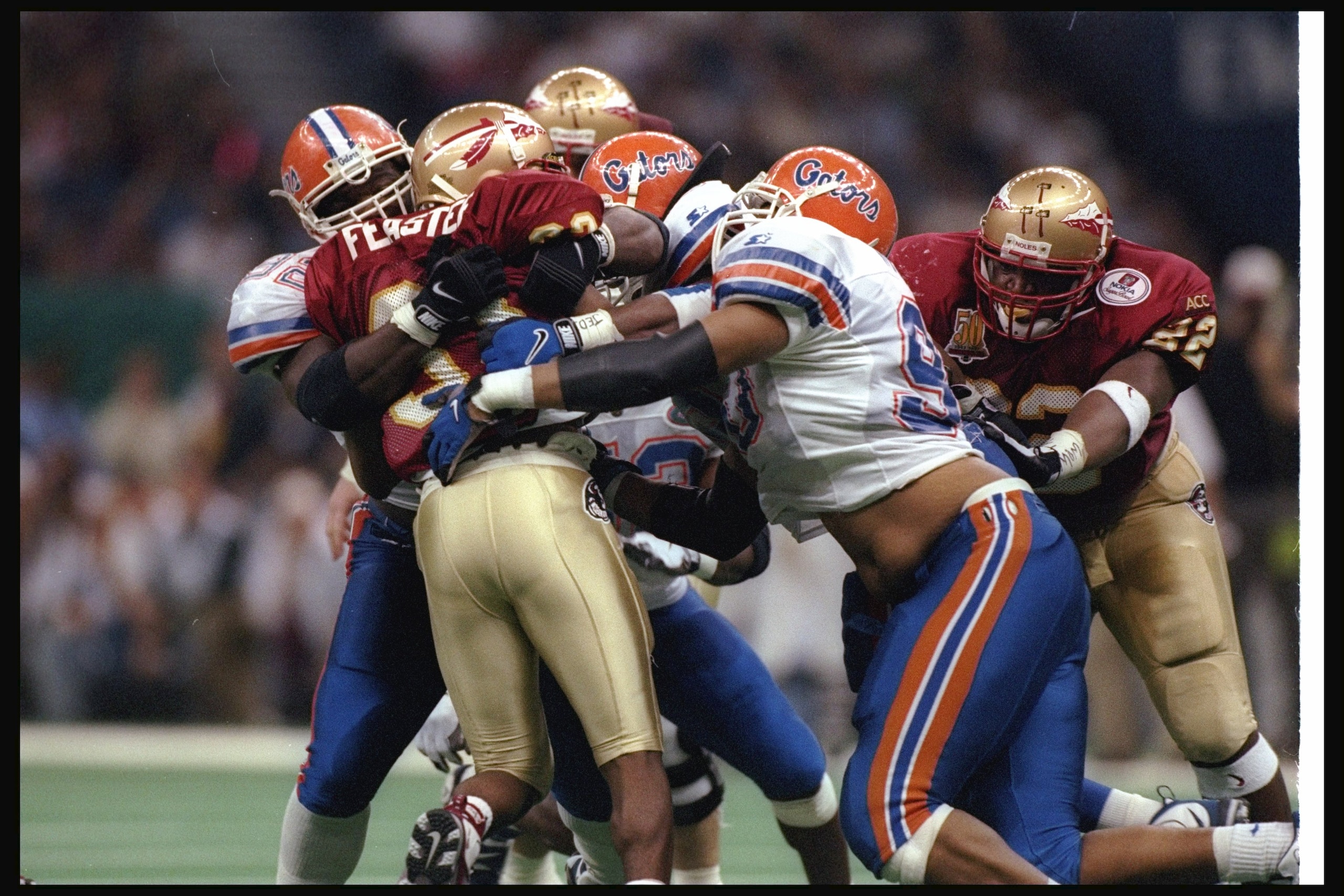 2 Jan 1997: General view of the Nokia Sugar Bowl between the Florida Gators and the Florida State Seminoles at the Superdome in New Orleans, Louisiana. Florida won the game, 52-20.