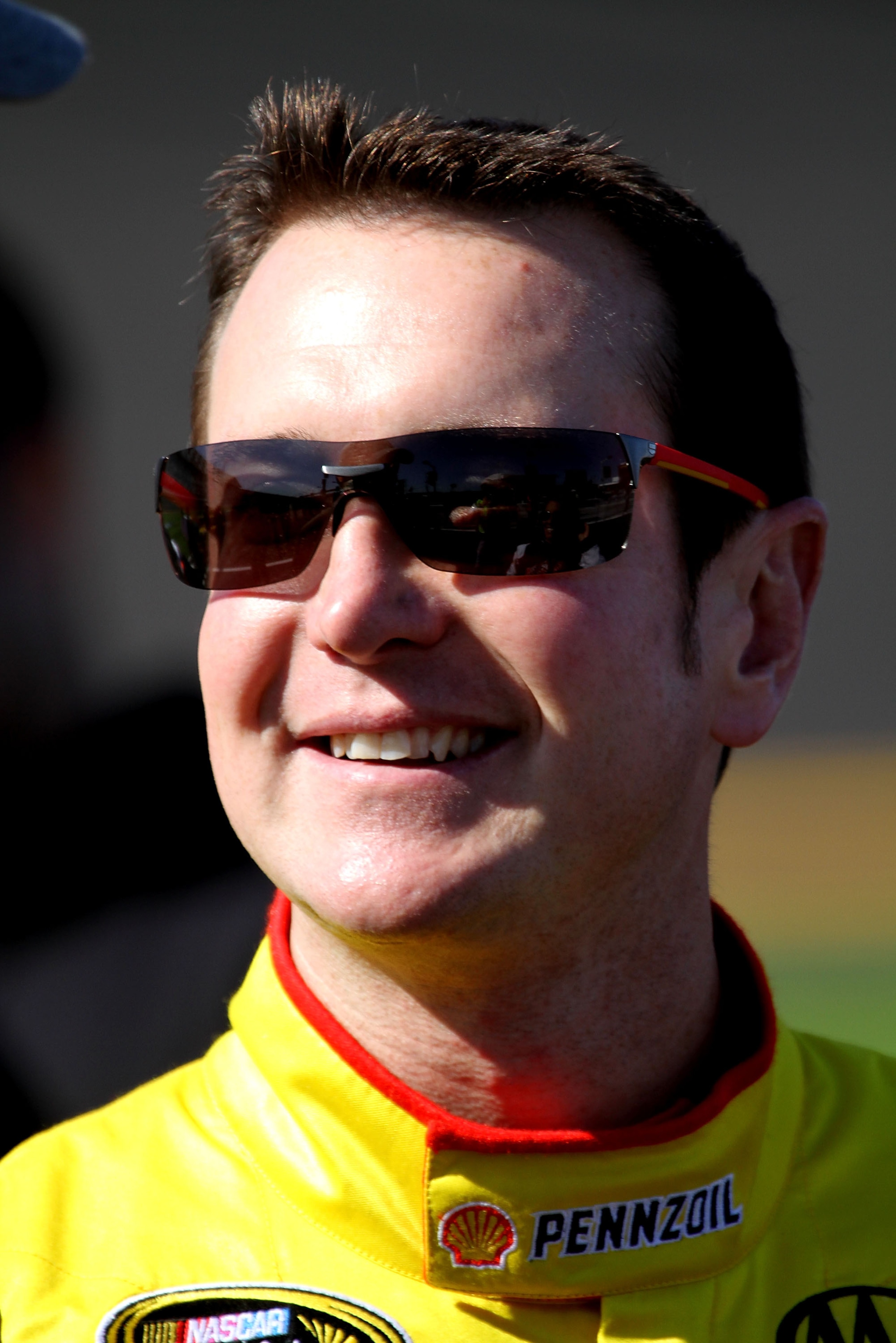 DAYTONA BEACH, FL - FEBRUARY 13:  Kurt Busch, driver of the #22 Shell/Pennzoil Dodge, looks on during qualifying for the NASCAR Sprint Cup Series Daytona 500 at Daytona International Speedway on February 13, 2011 in Daytona Beach, Florida.  (Photo by Jerr