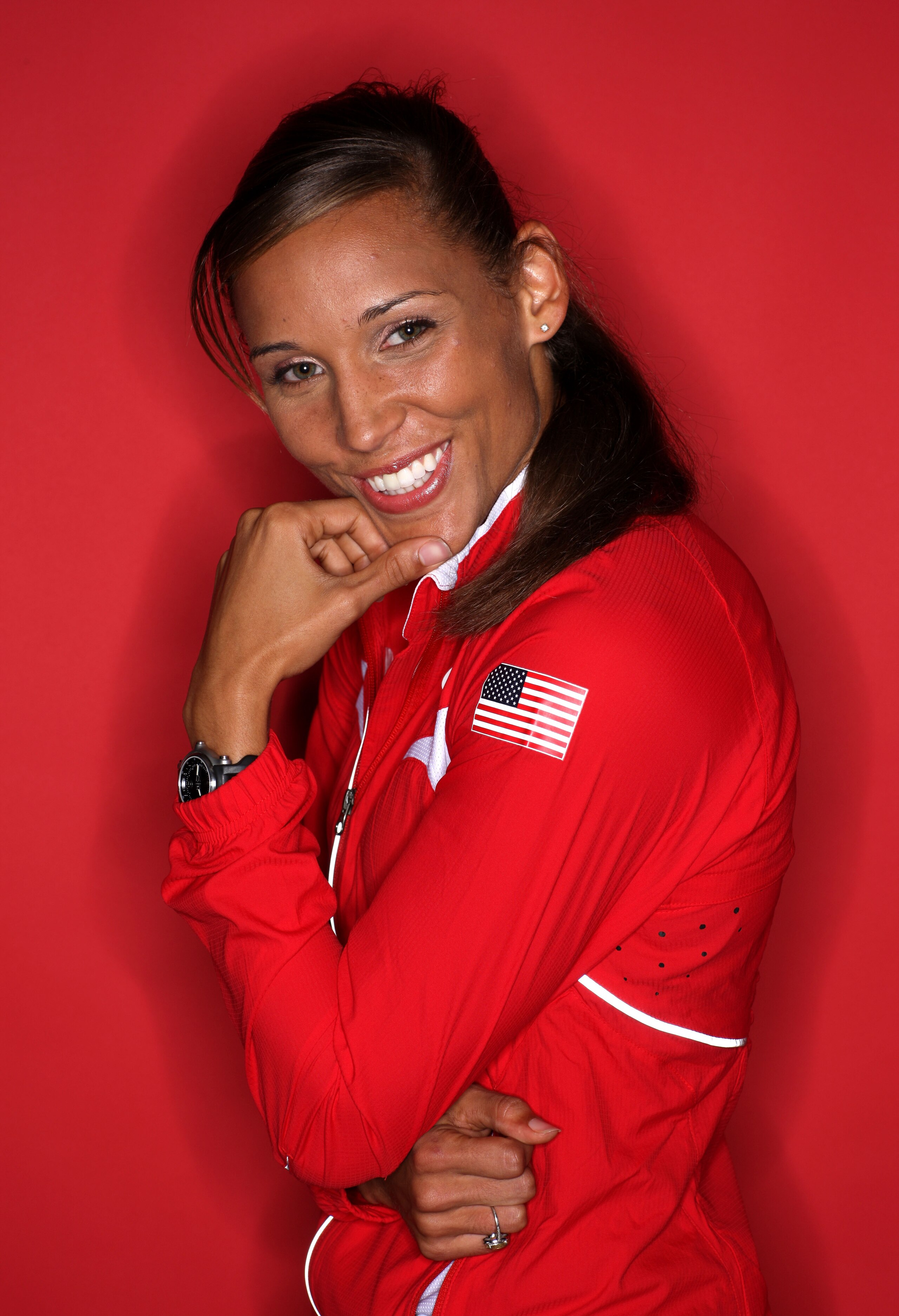 BEIJING - AUGUST 20: Lolo Jones of the United States poses in the NBC Today Show Studio after losing the Women's 100m Hurdles event from hitting a hurdle at the Beijing 2008 Olympic Games on August 20, 2008 in Beijing, China. (Photo by Kristian Dowling/ BEIJING - AUGUST 20: Lolo Jones of the United States poses in the NBC Today Show Studio after losing the Women's 100m Hurdles event from hitting a hurdle at the Beijing 2008 Olympic Games on August 20, 2008 in Beijing, China. (Photo by Kristian Dowling/